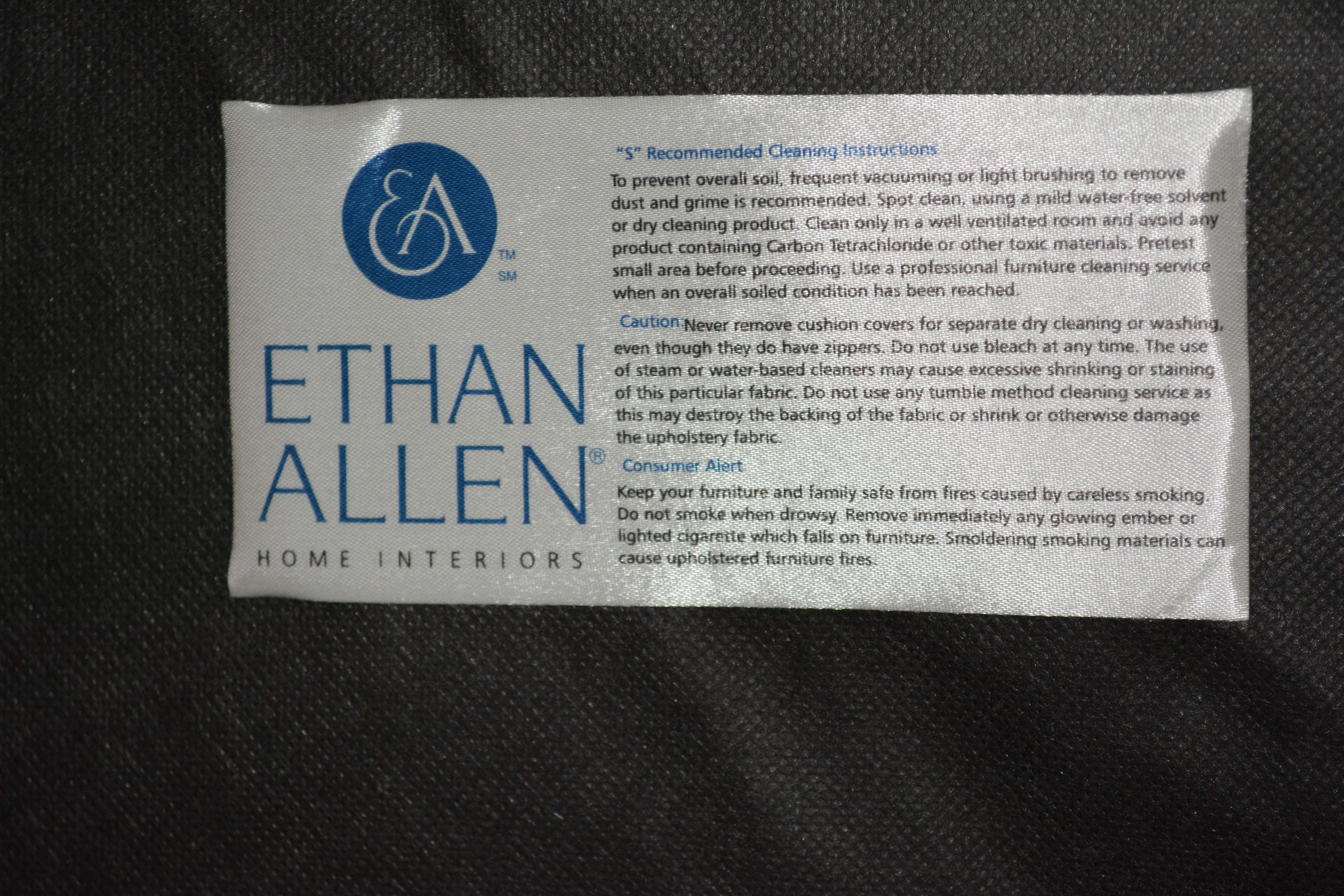 Pair of Ethan Allen Armchairs and Ottoman