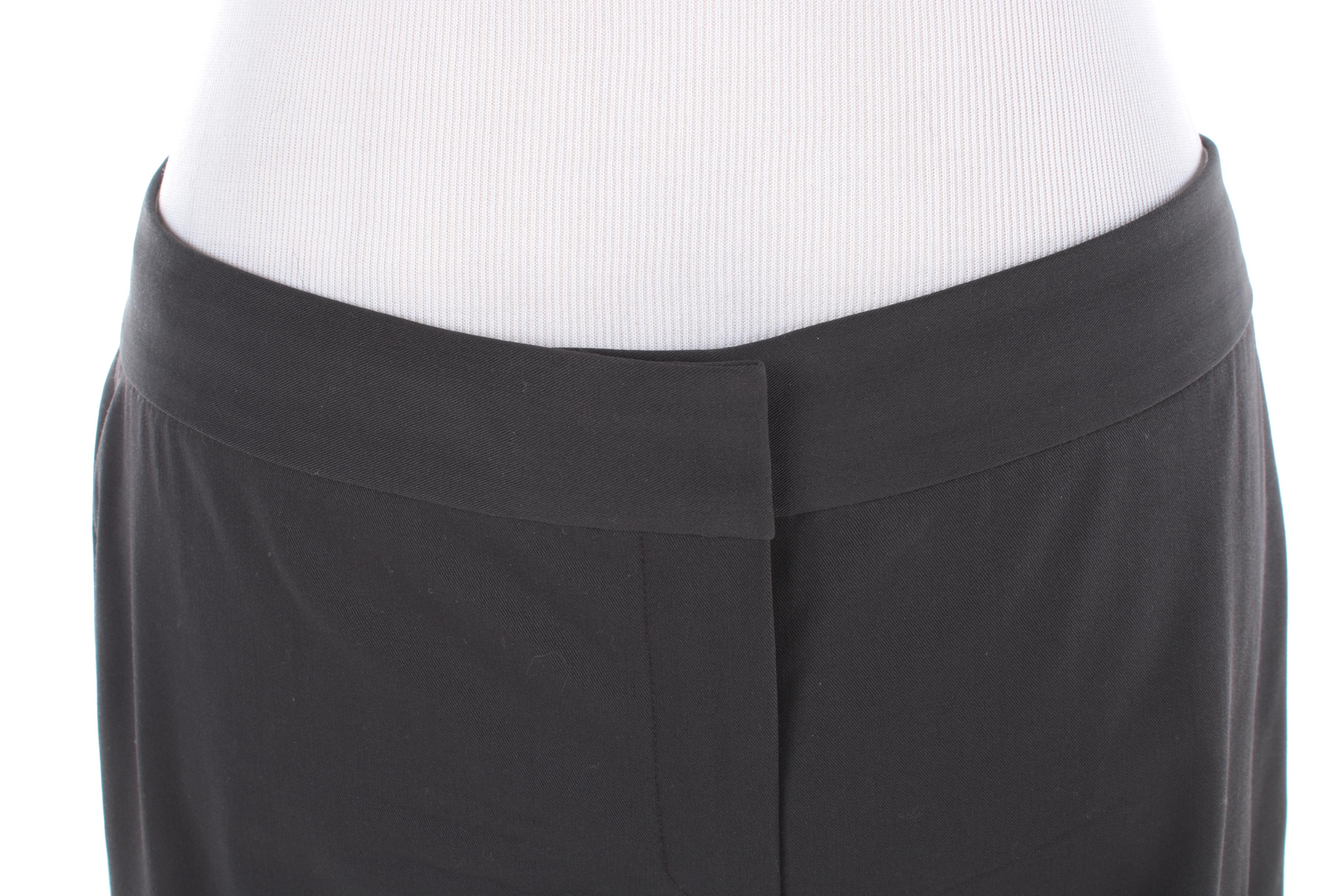 Elie Tahari Black Wool Blend Pantsuit with Peaked Lapels