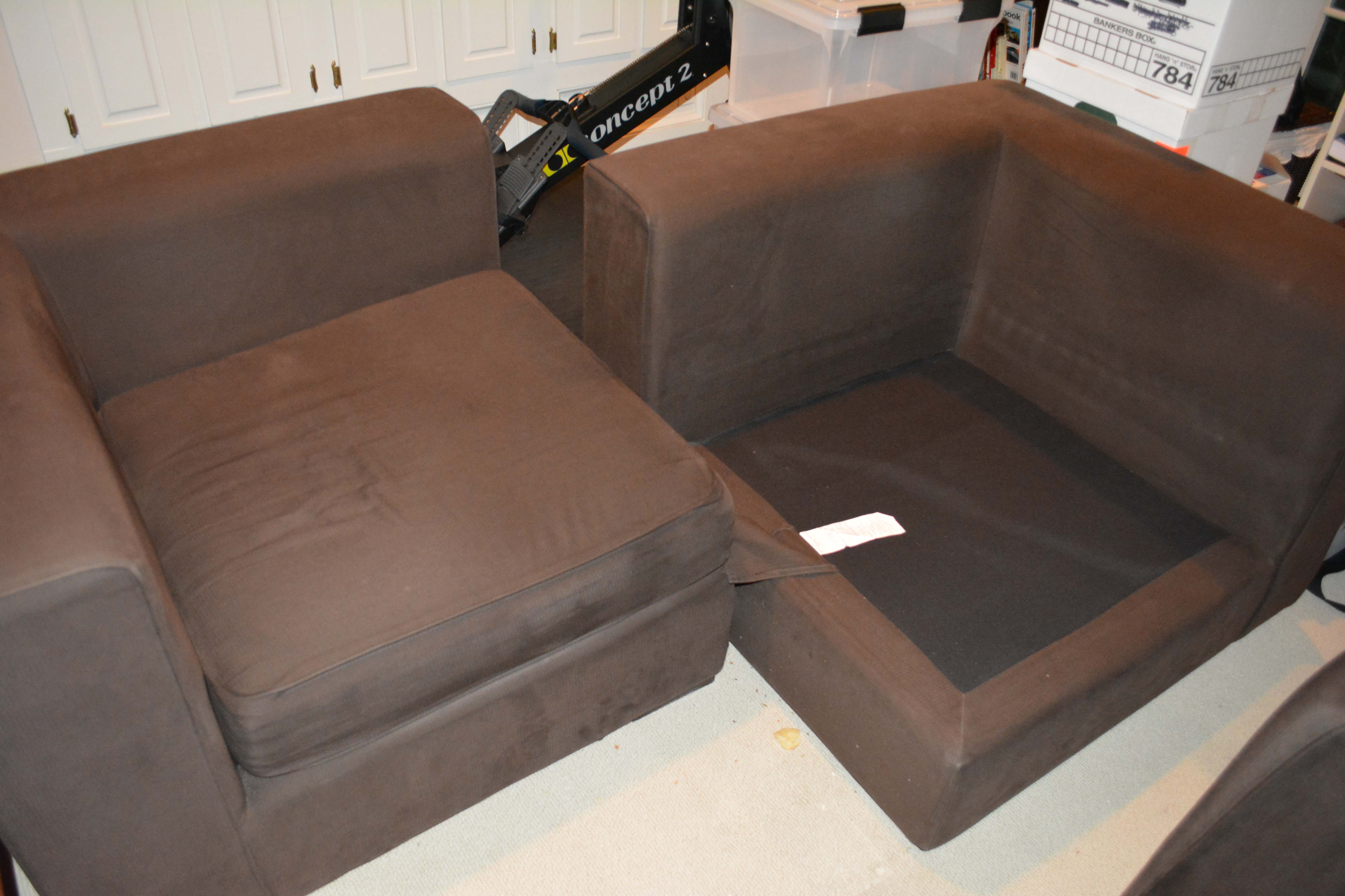 Brown West Elm Modular Sofa