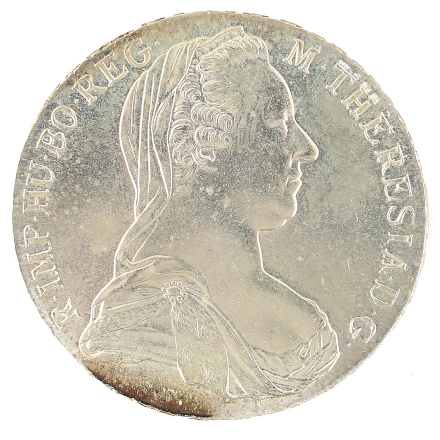 1870 Austria Maria Thaler Restrike Coin