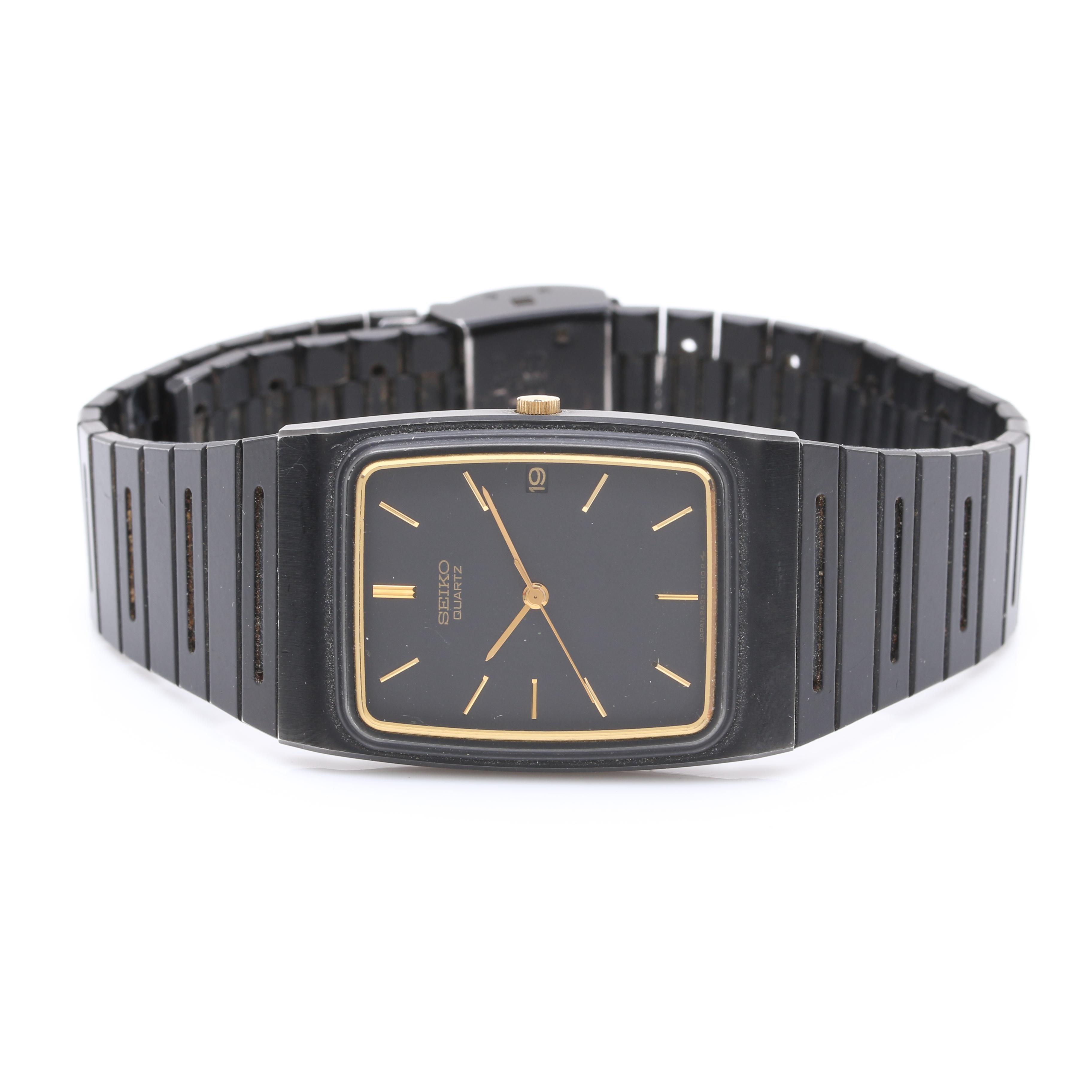 Seiko Quartz Base Metal and Stainless Steel Watch