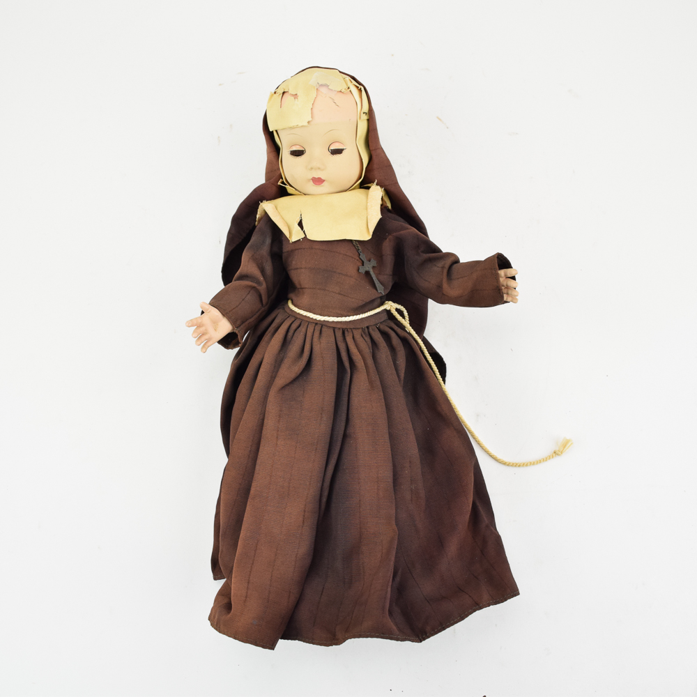 Circa 1950s Nun Doll in Traditional Habit