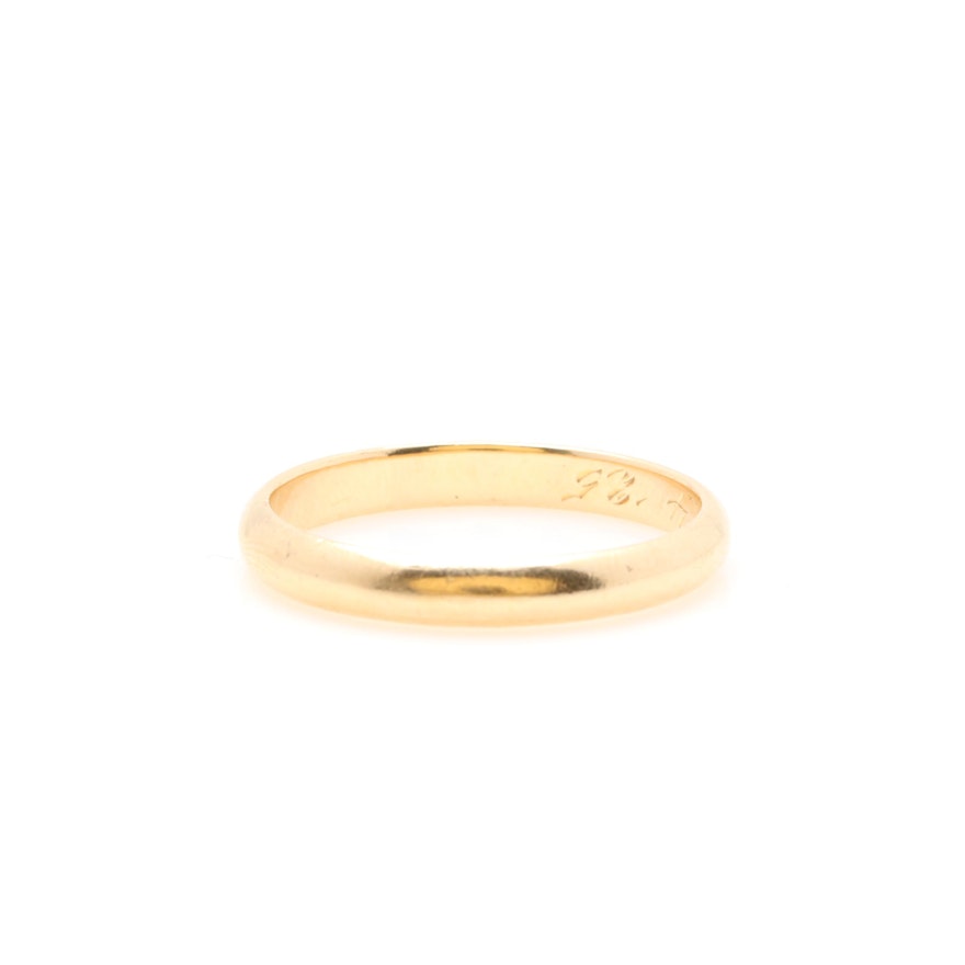 18K Yellow Gold Band Ring
