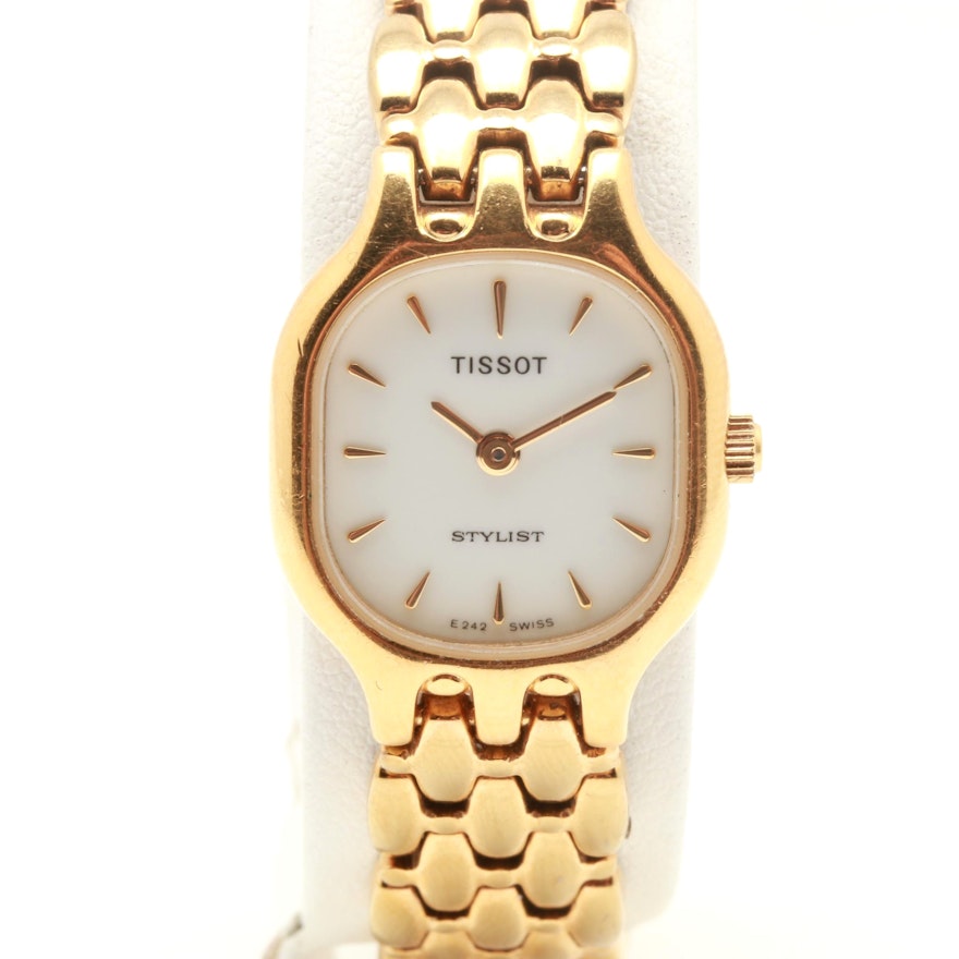 Tissot "Stylist" Gold Tone Wristwatch