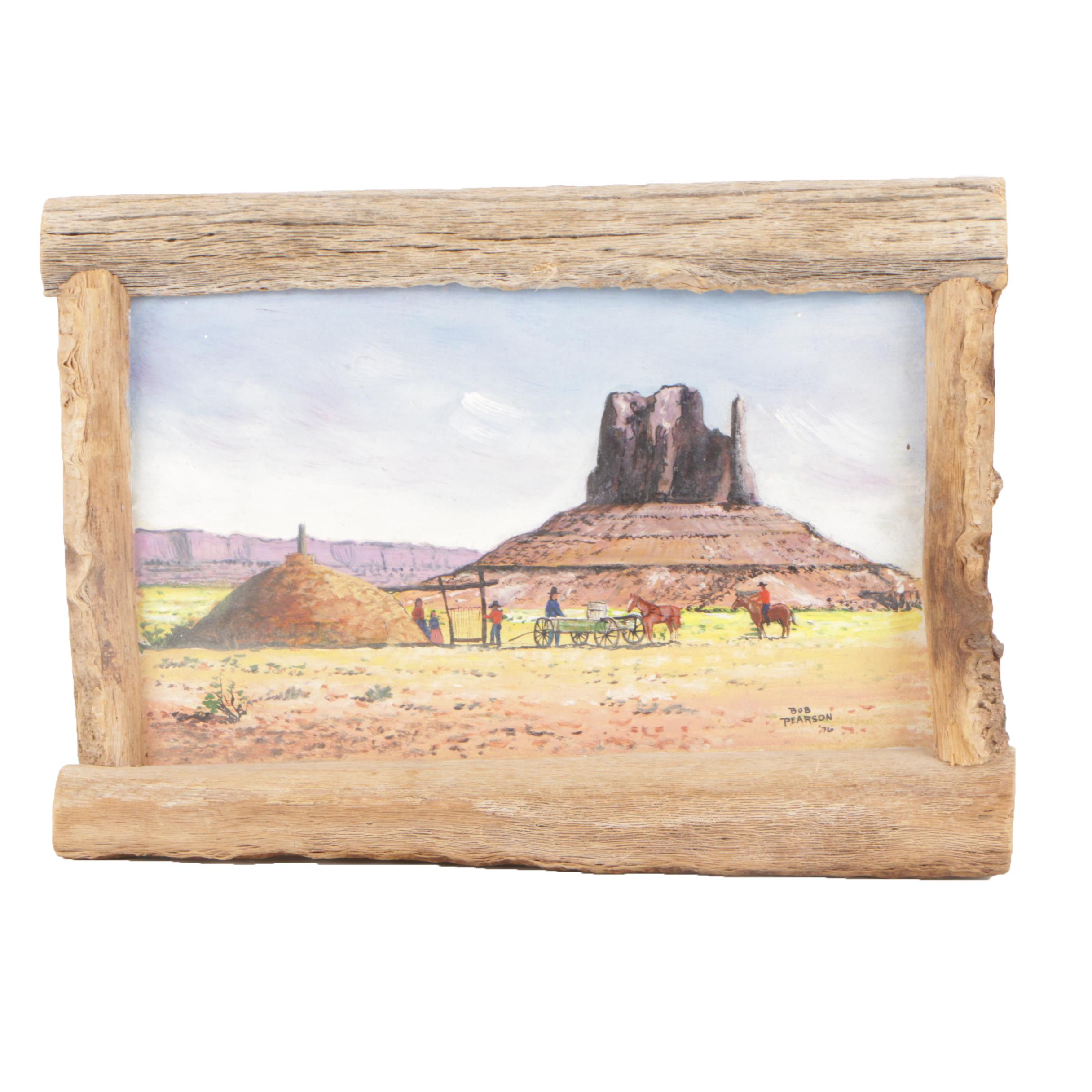 Bob Pearson Oil Painting "Mitten Butte, Navajo Reservation"