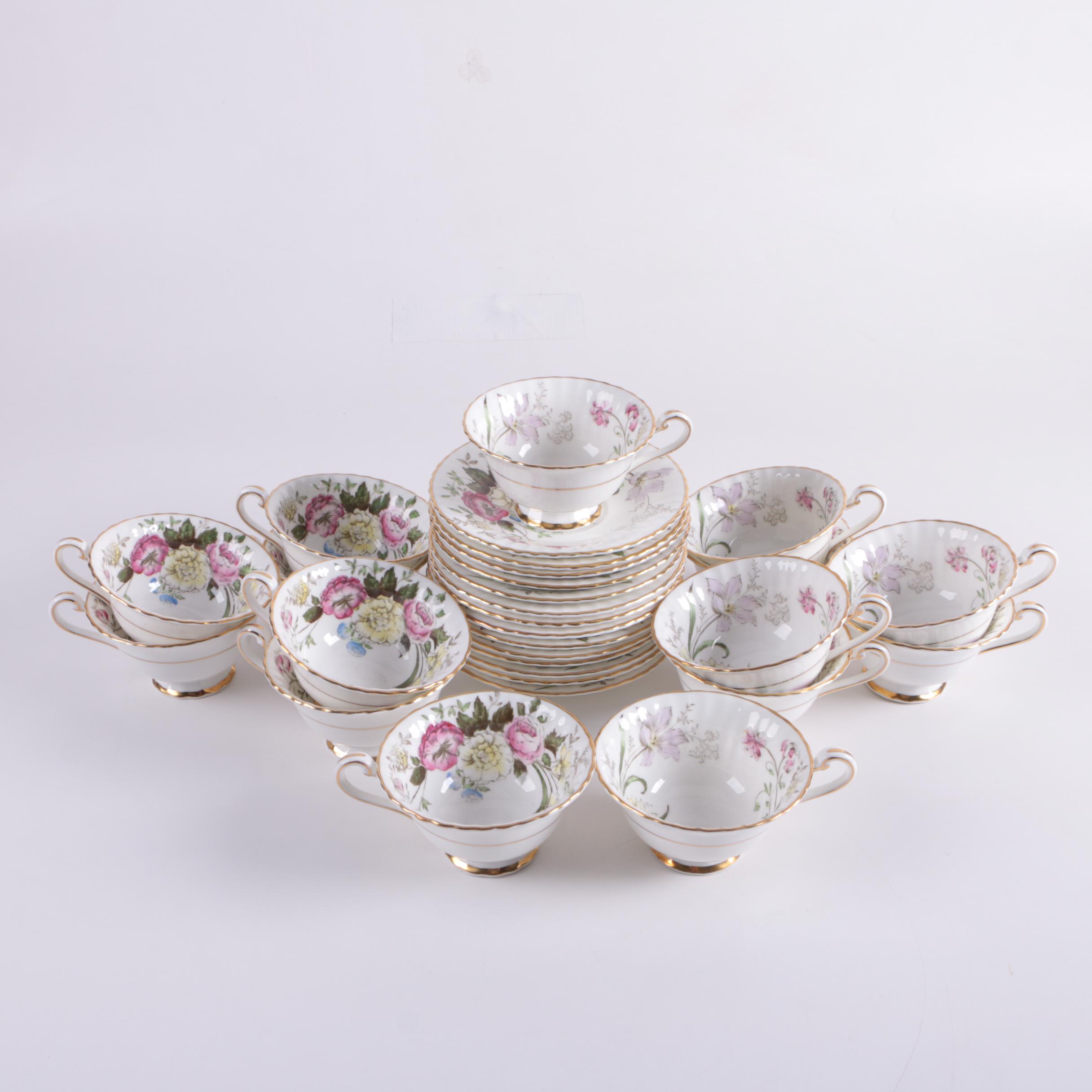 Vintage Paragon "DuBarry" English Floral Tableware 1939