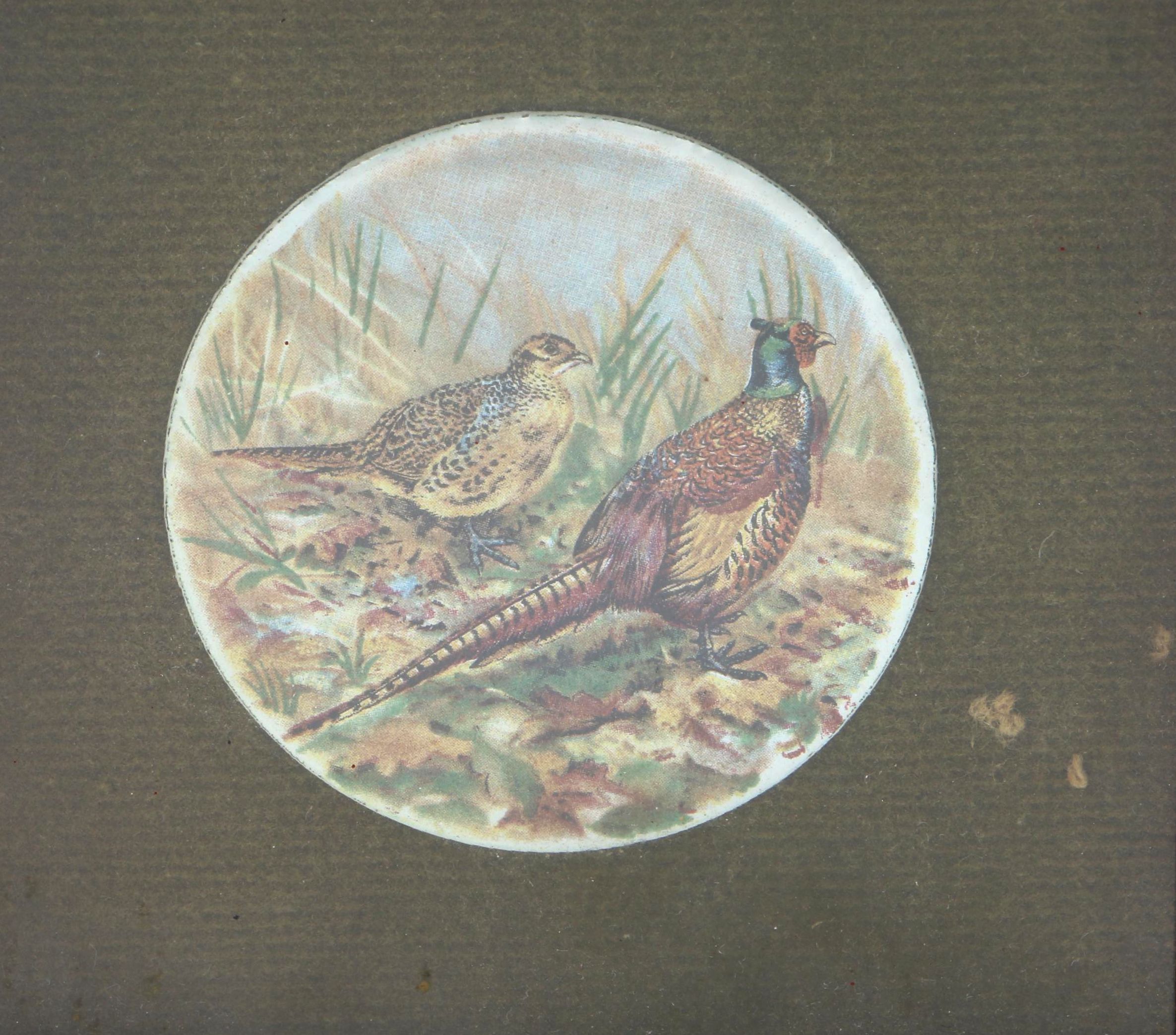 Handmade Enamel Picture of Pheasants