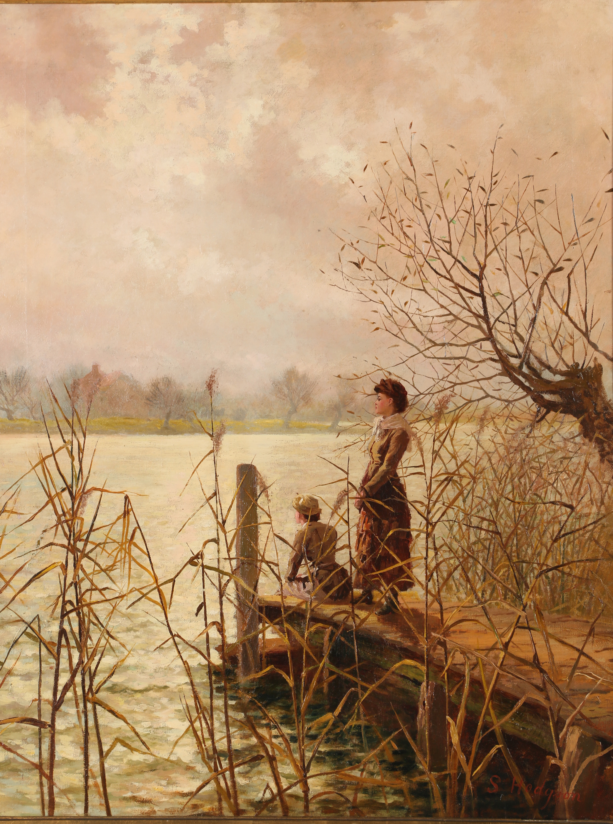 S. Hodgson Victorian Oil Painting