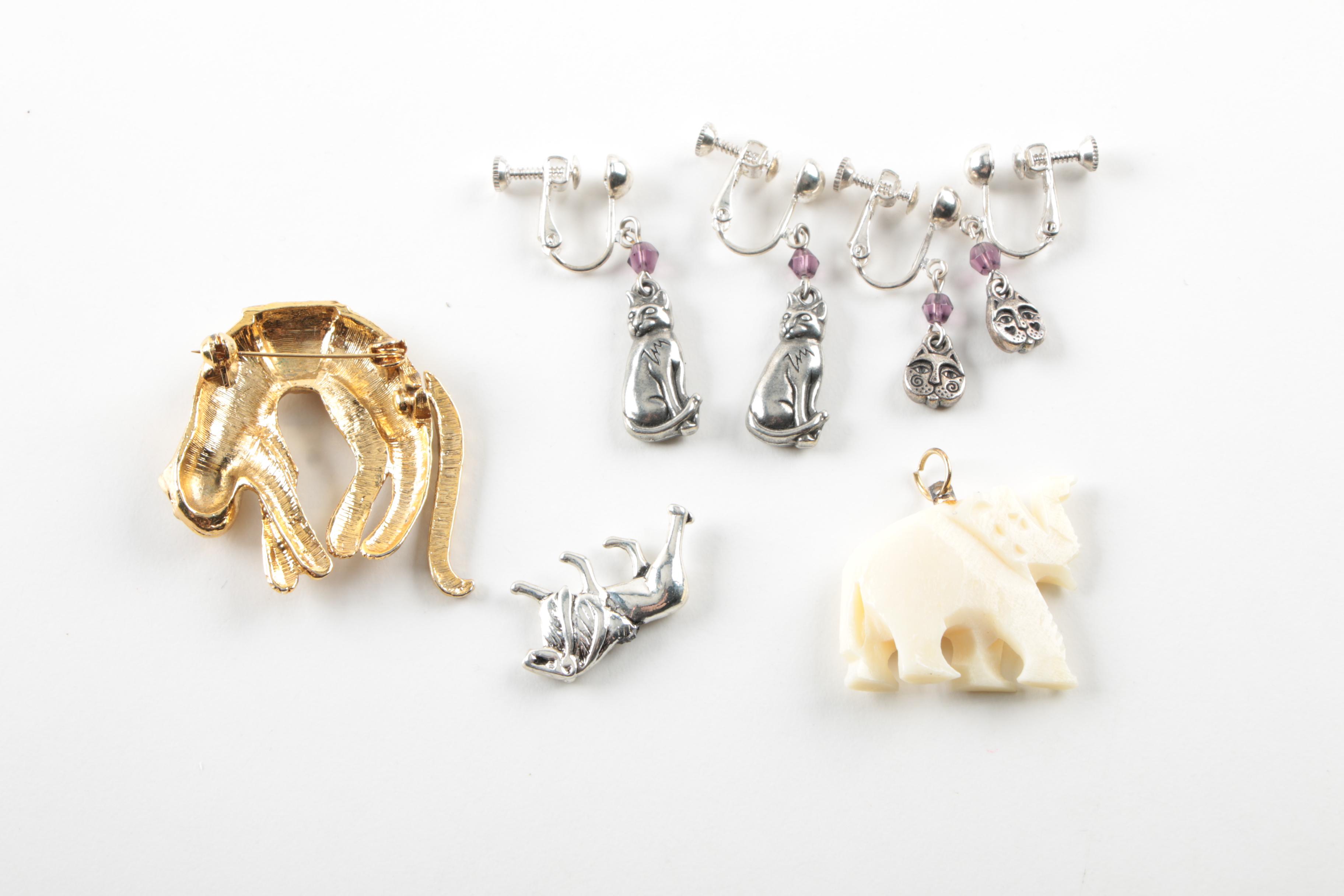 Assortment of Costume Jewelry Including Laurel Burch