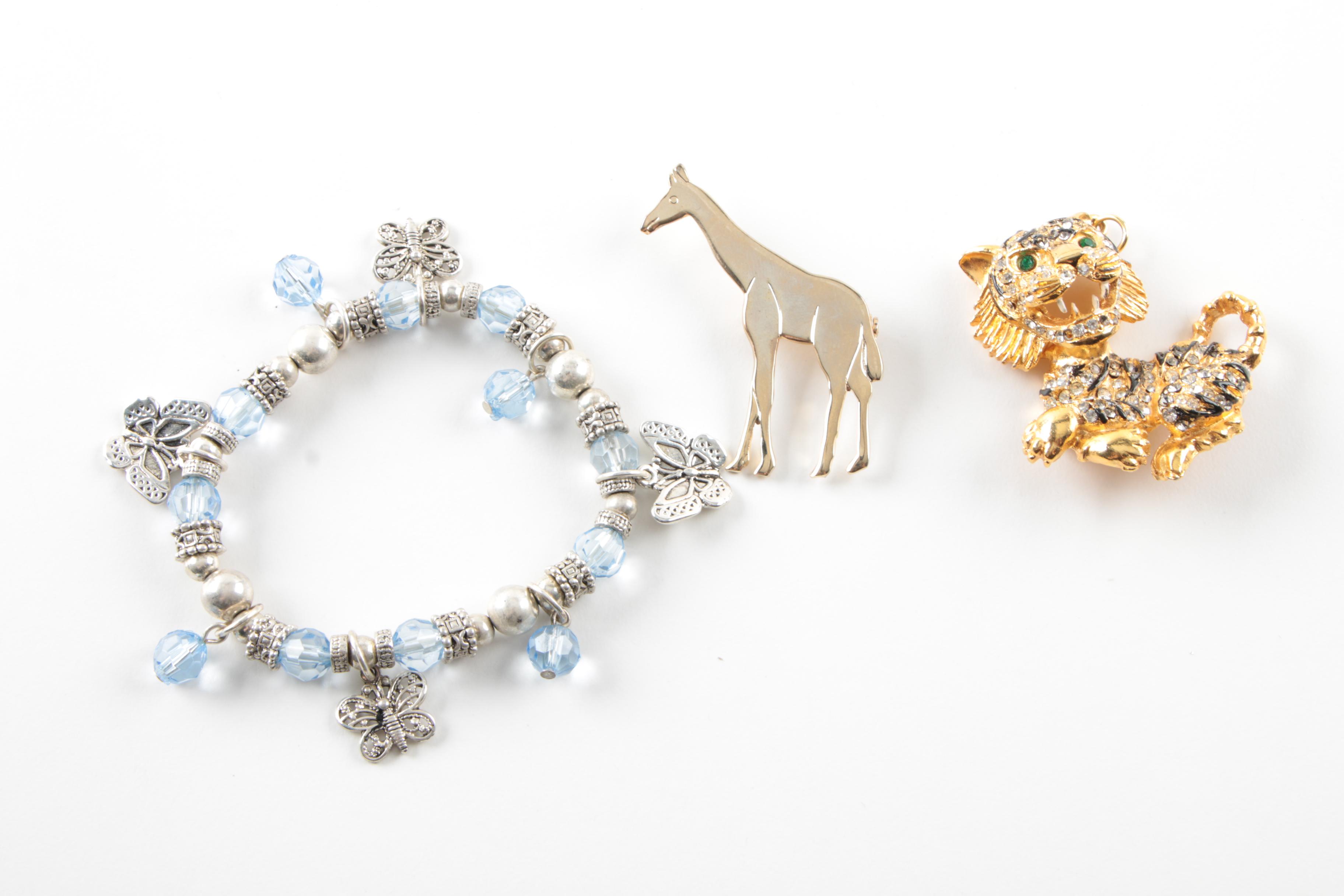 Assortment of Costume Jewelry Including Laurel Burch