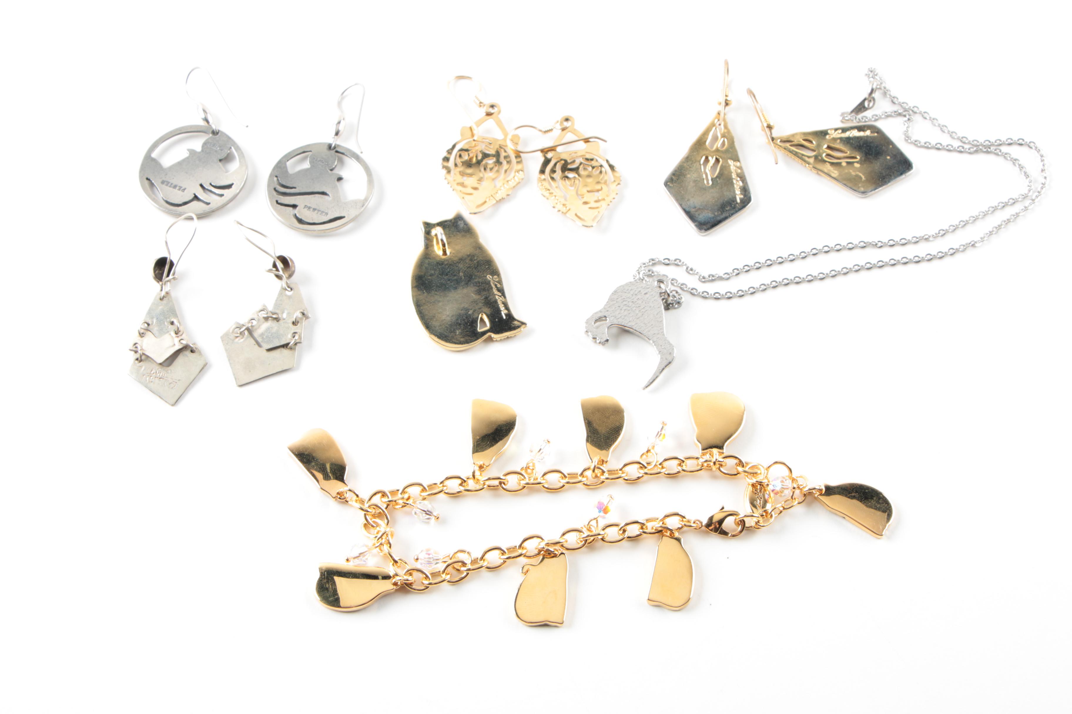 Assortment of Costume Jewelry Including Laurel Burch