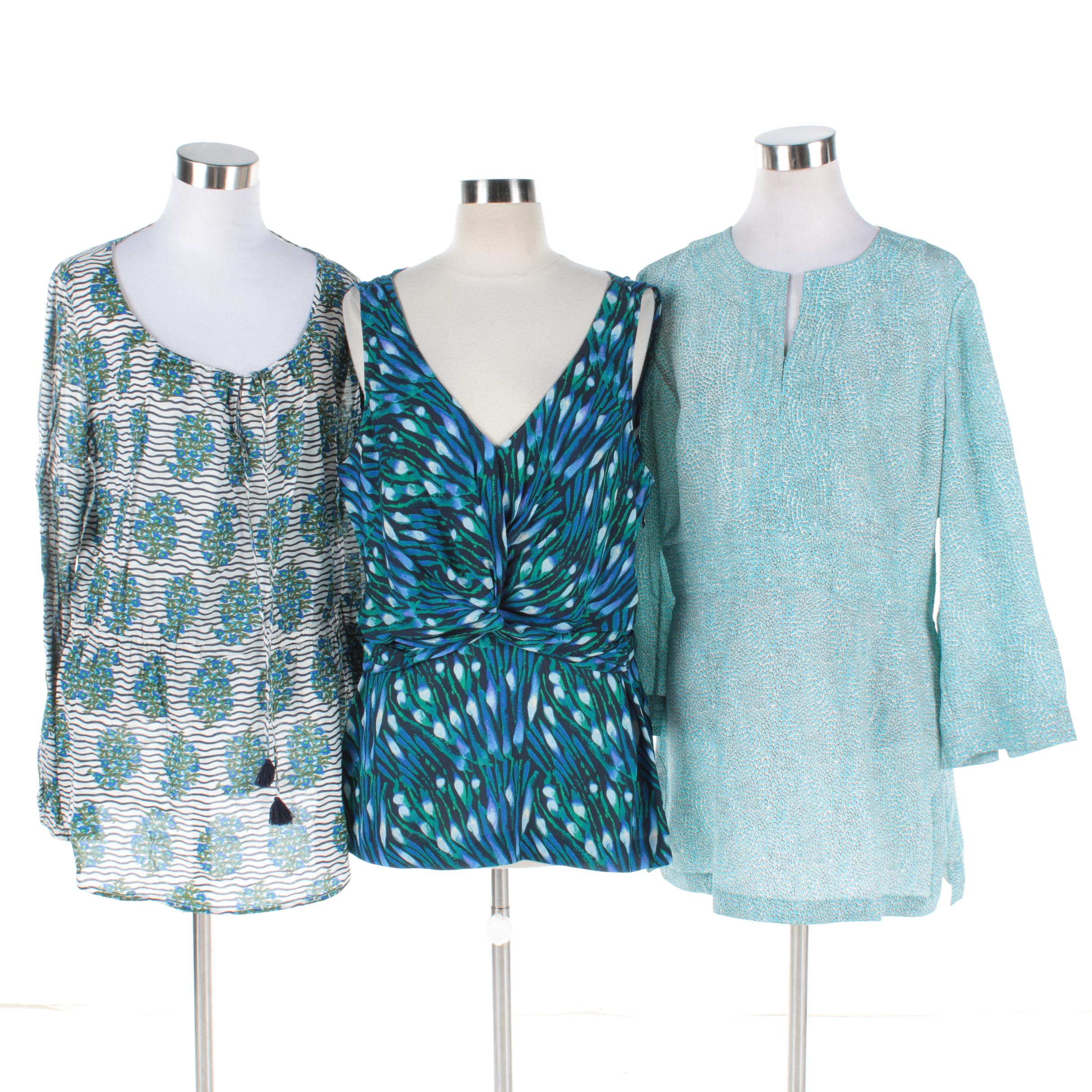 Women's Tory Burch Tunic Length Casual Tops Including Silk