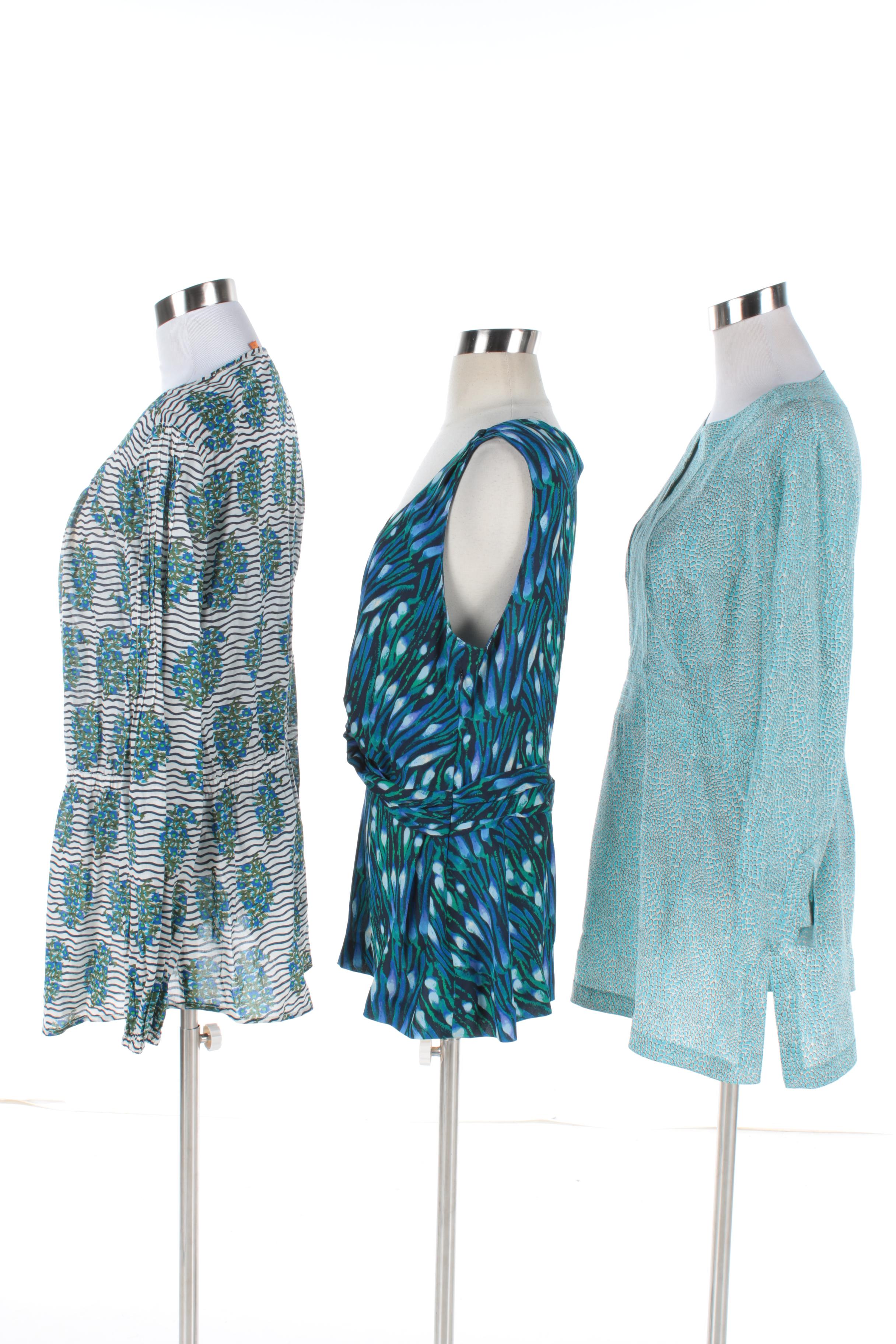 Women's Tory Burch Tunic Length Casual Tops Including Silk