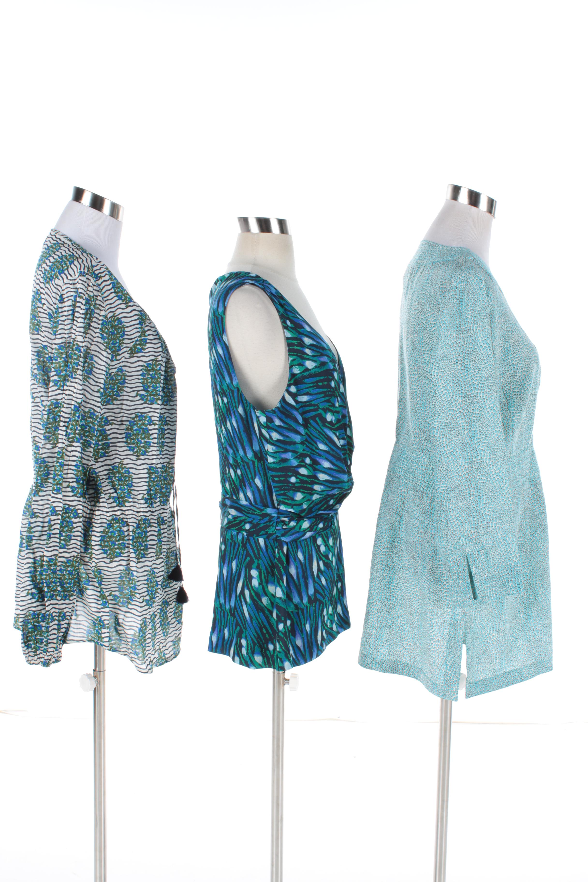 Women's Tory Burch Tunic Length Casual Tops Including Silk