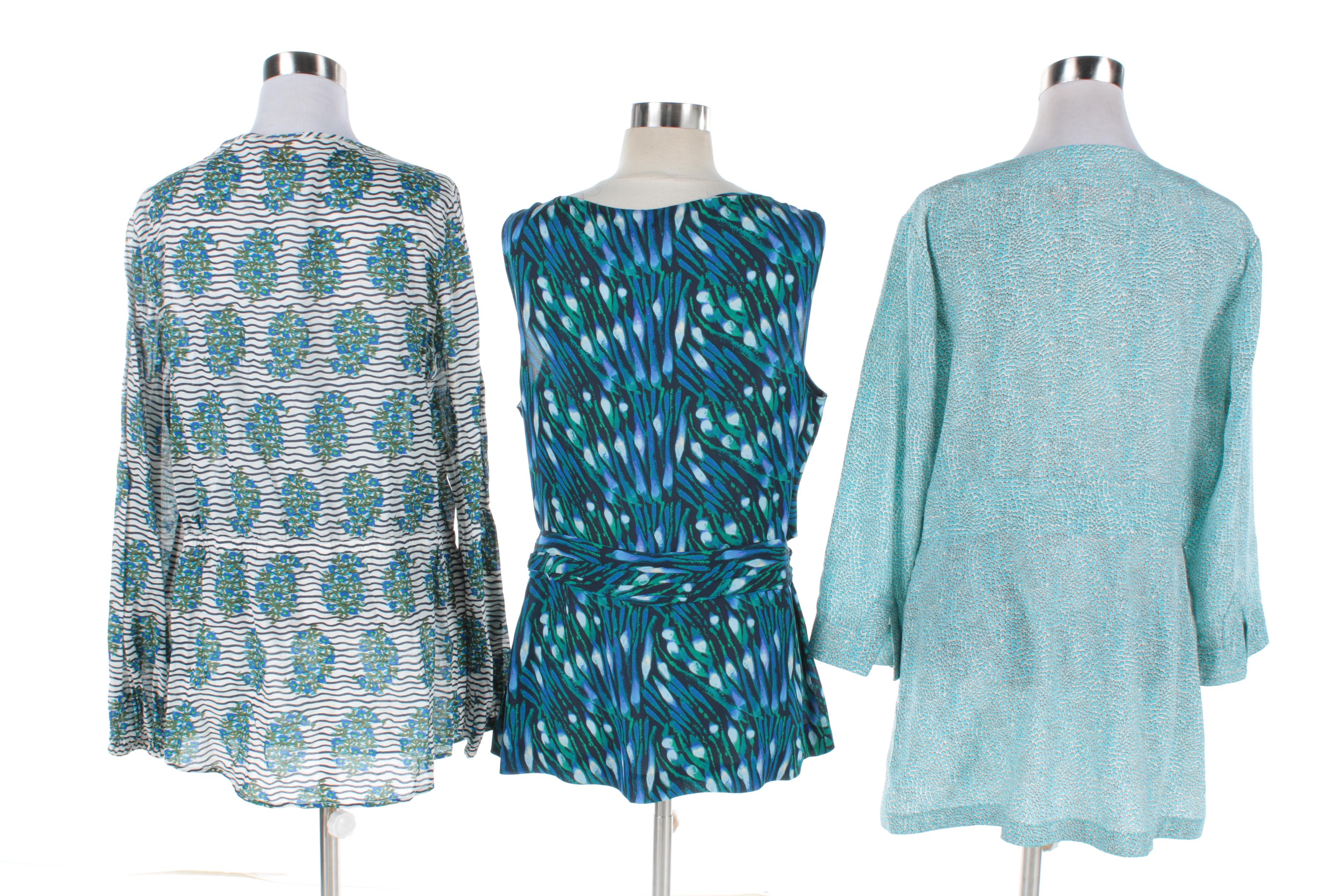 Women's Tory Burch Tunic Length Casual Tops Including Silk