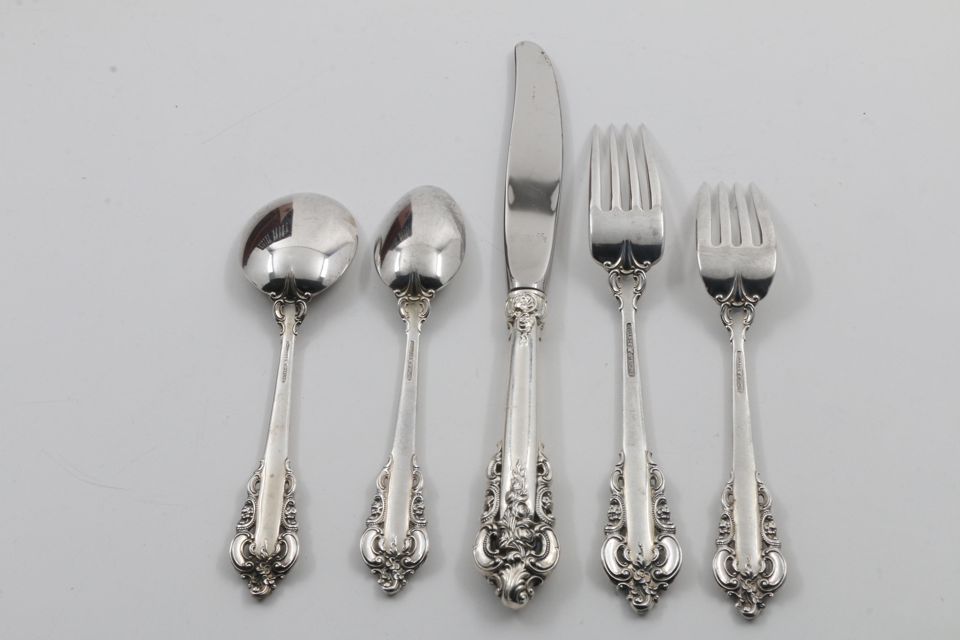 Wallace "Grande Baroque" Sterling Silver Flatware Set