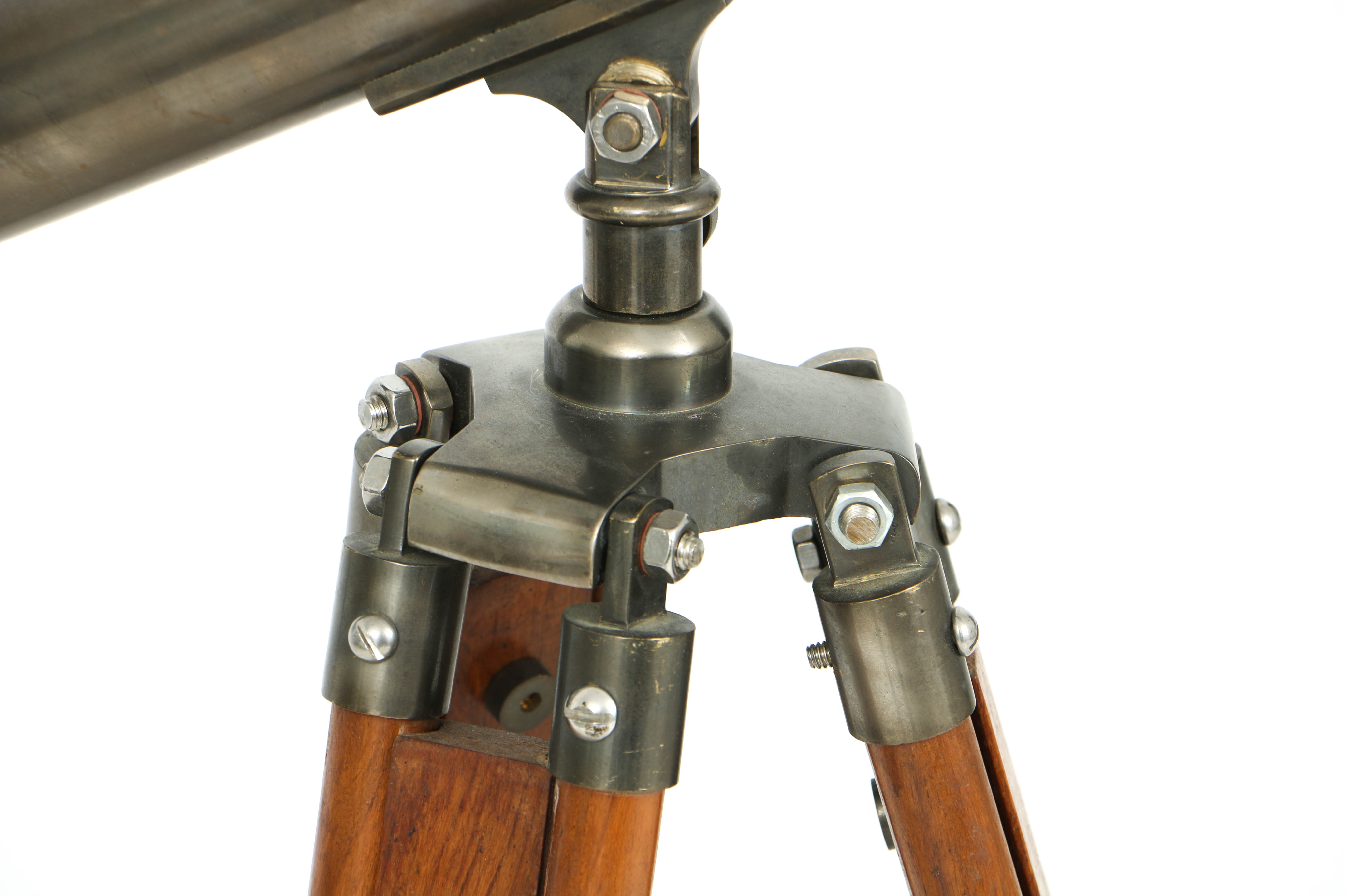 Metal Telescope on Adjustable, Wooden Stand