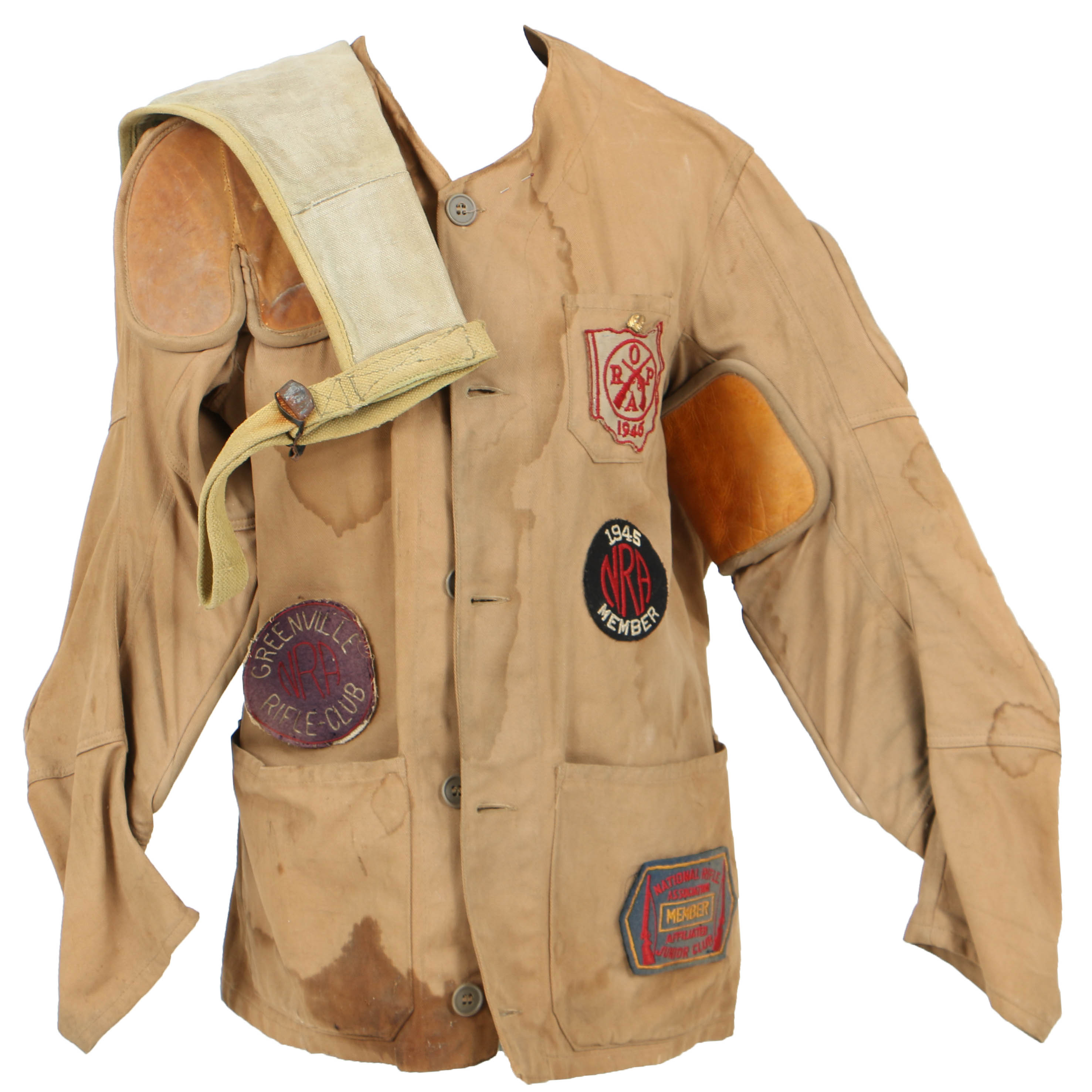 Vintage Ohio Annie Oakley Rifle Club Shooting Jacket And Rifle Sling