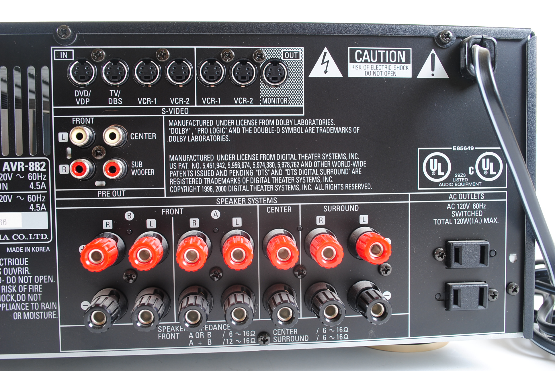 Denon AVR-882 AV Surround Receiver