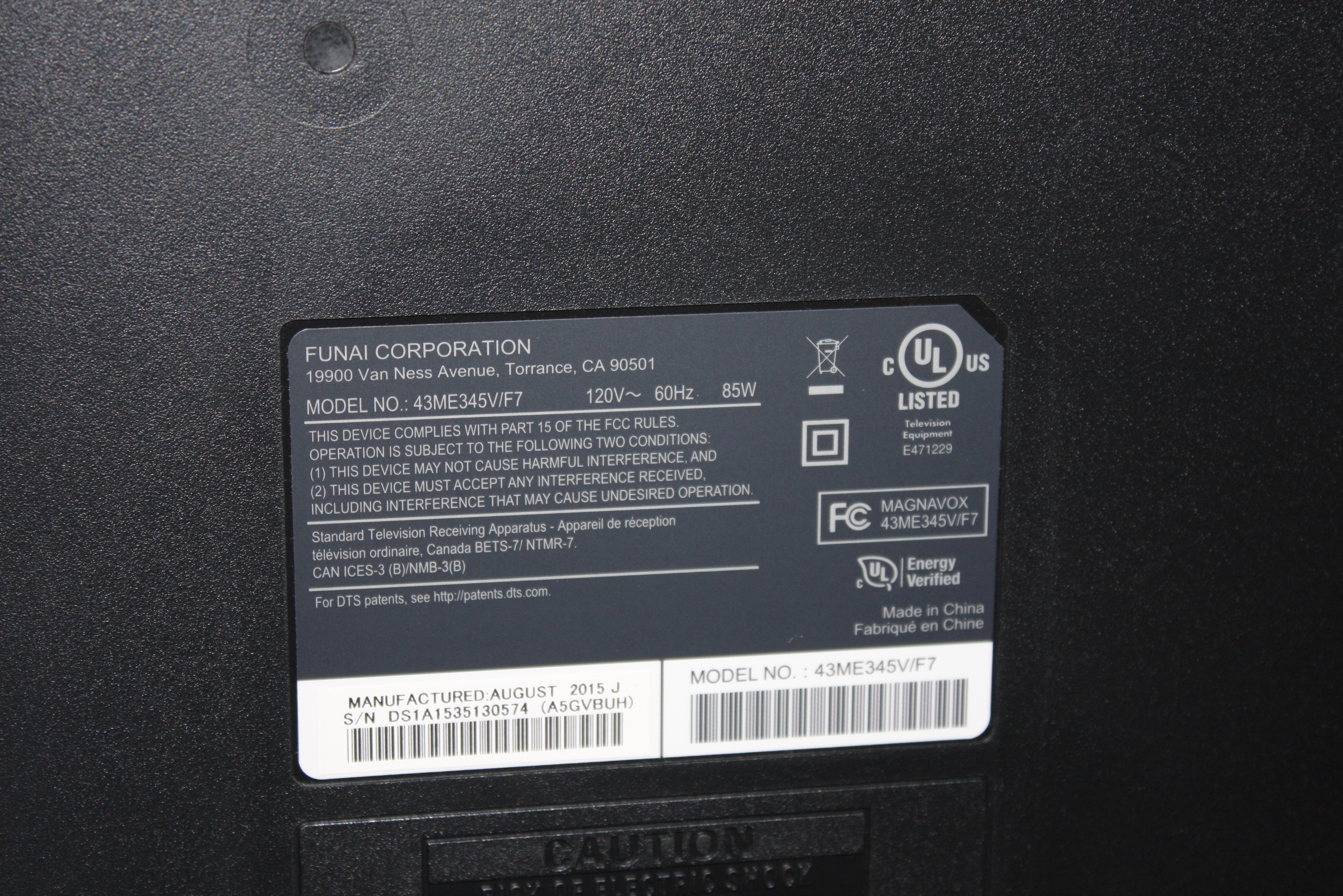 Magnavox 43" LED-LCD HDTV