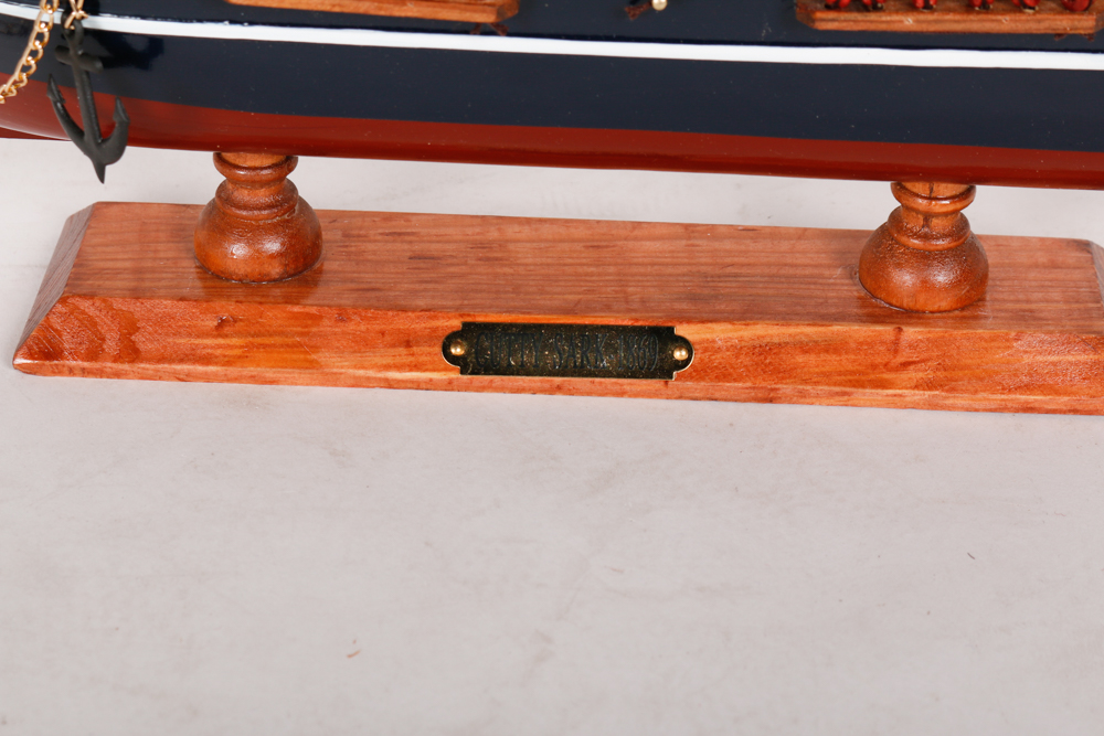 Pair of Wooden Models of British Sailing Ships "Cutty Sark" and HMS "Victory"