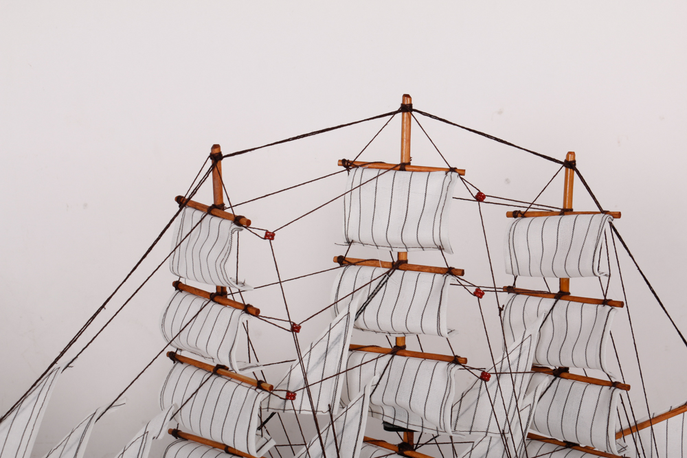 Pair of Wooden Models of British Sailing Ships "Cutty Sark" and HMS "Victory"