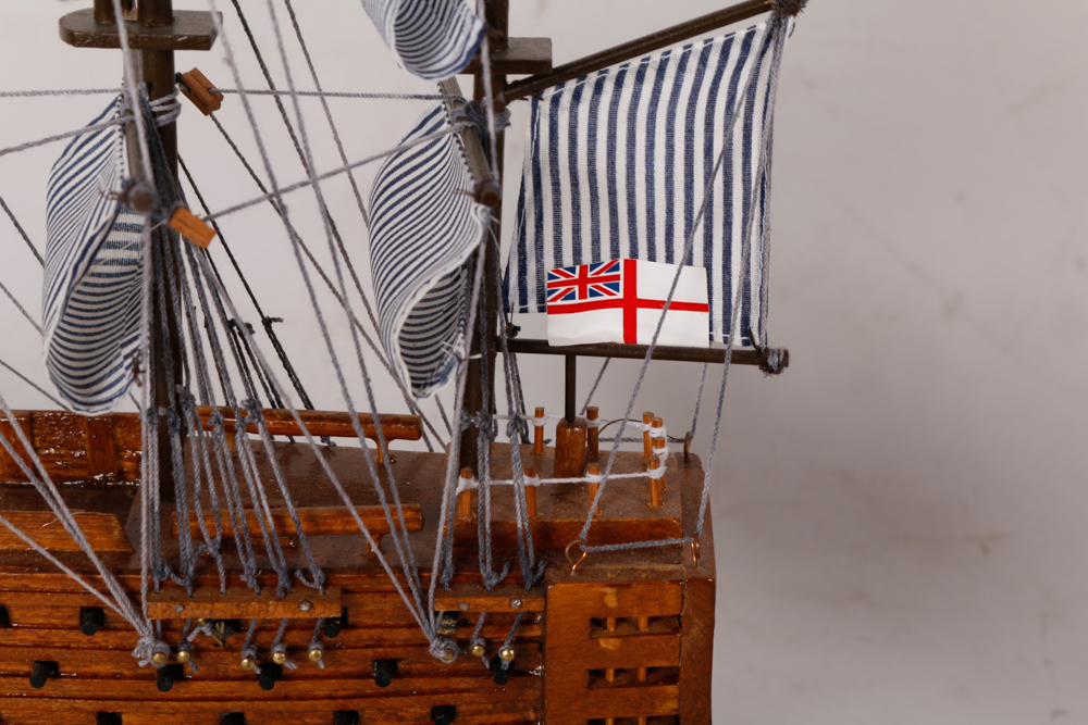 Pair of Wooden Models of British Sailing Ships "Cutty Sark" and HMS "Victory"