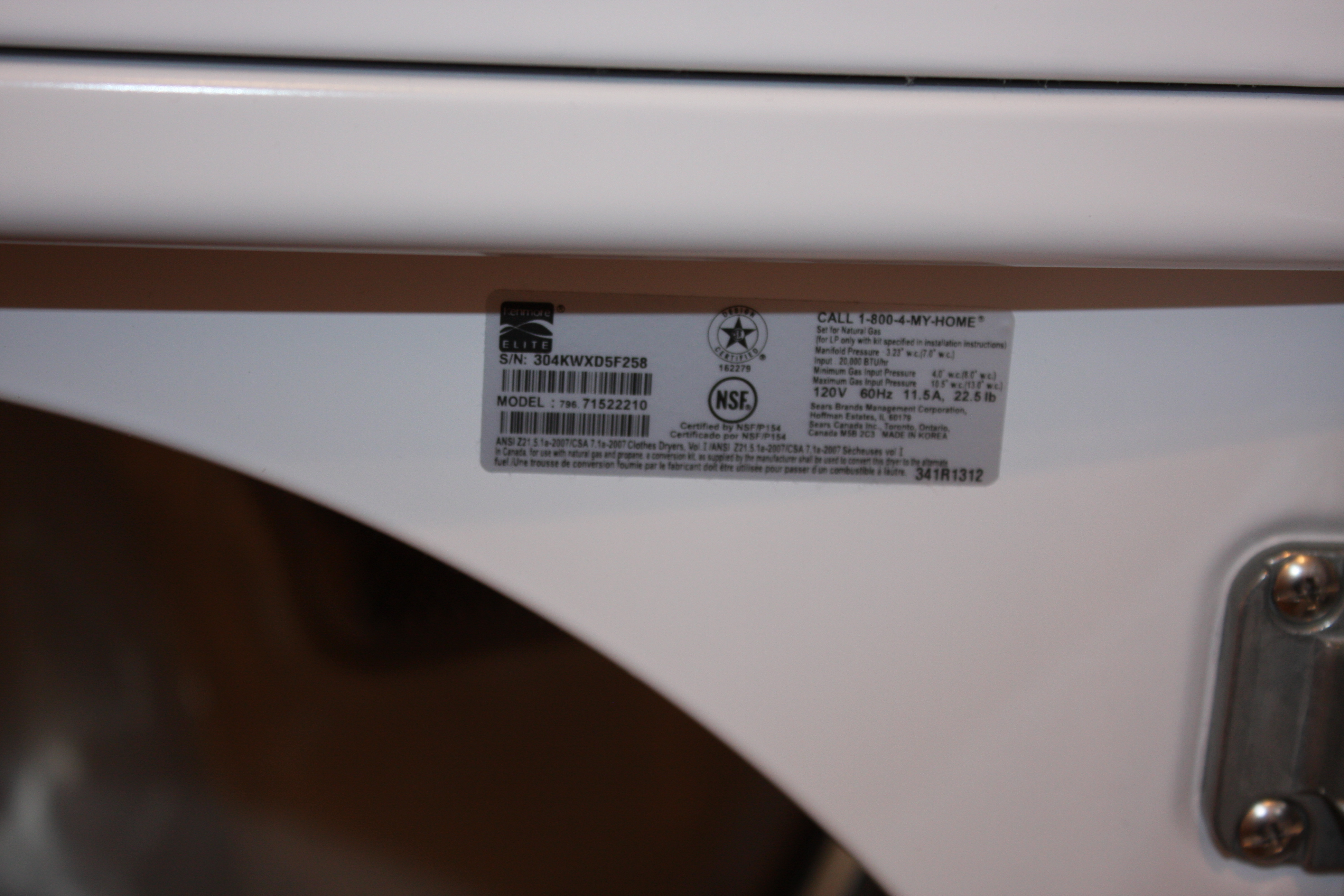 Kenmore "Elite" Washer and Steam Dryer