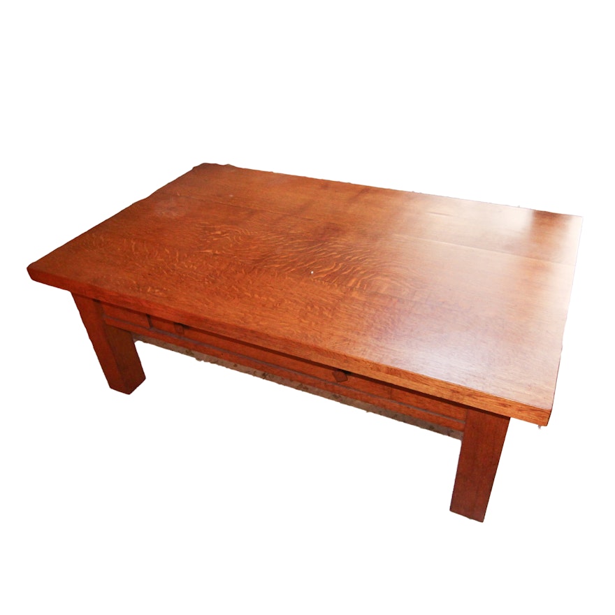 Arts and Crafts Style Oak Coffee Table