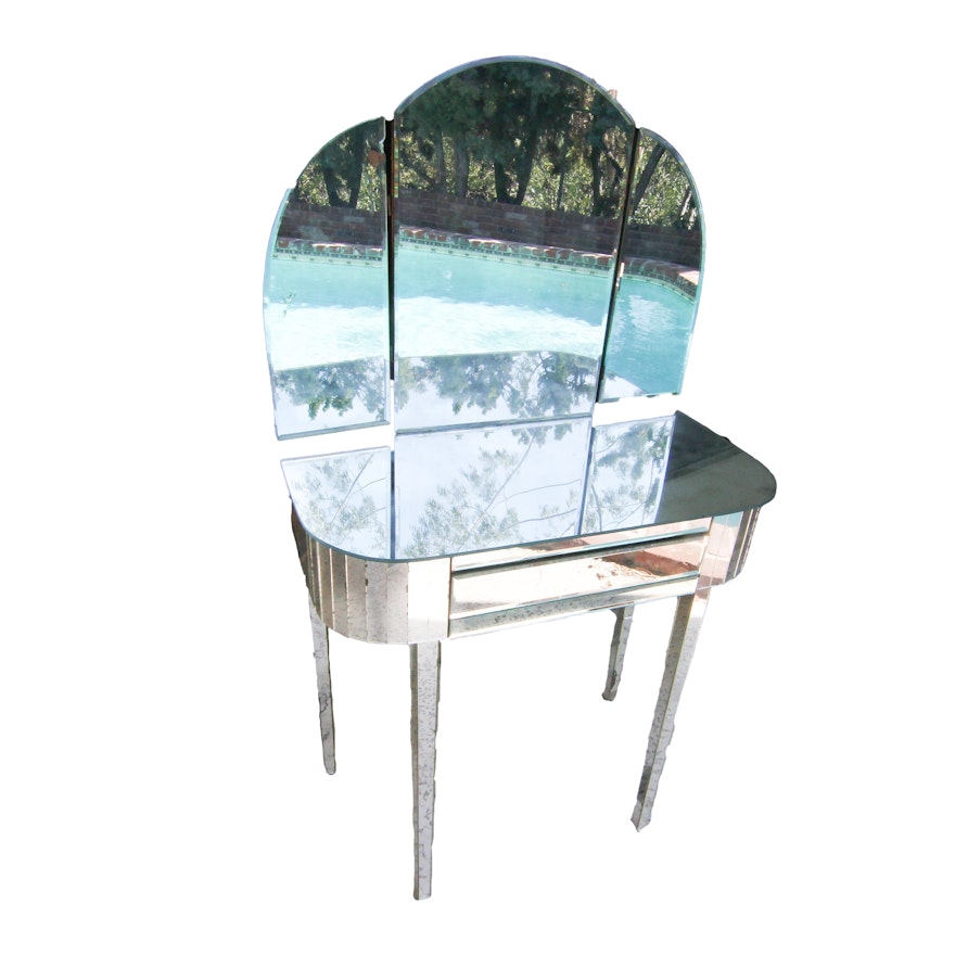 Vintage Glass Mirrored Vanity