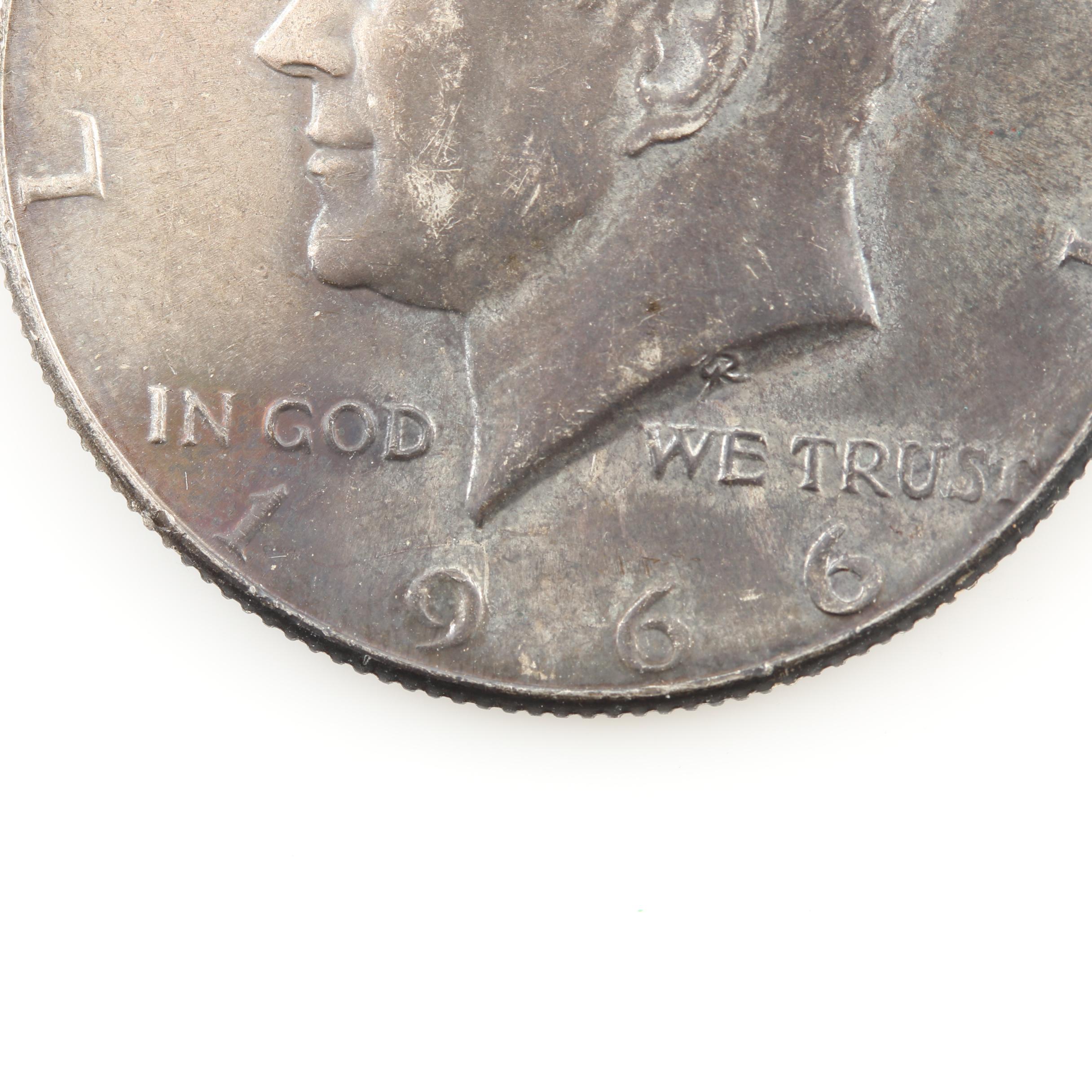 Group of 6 JFK Silver Clad Dollars