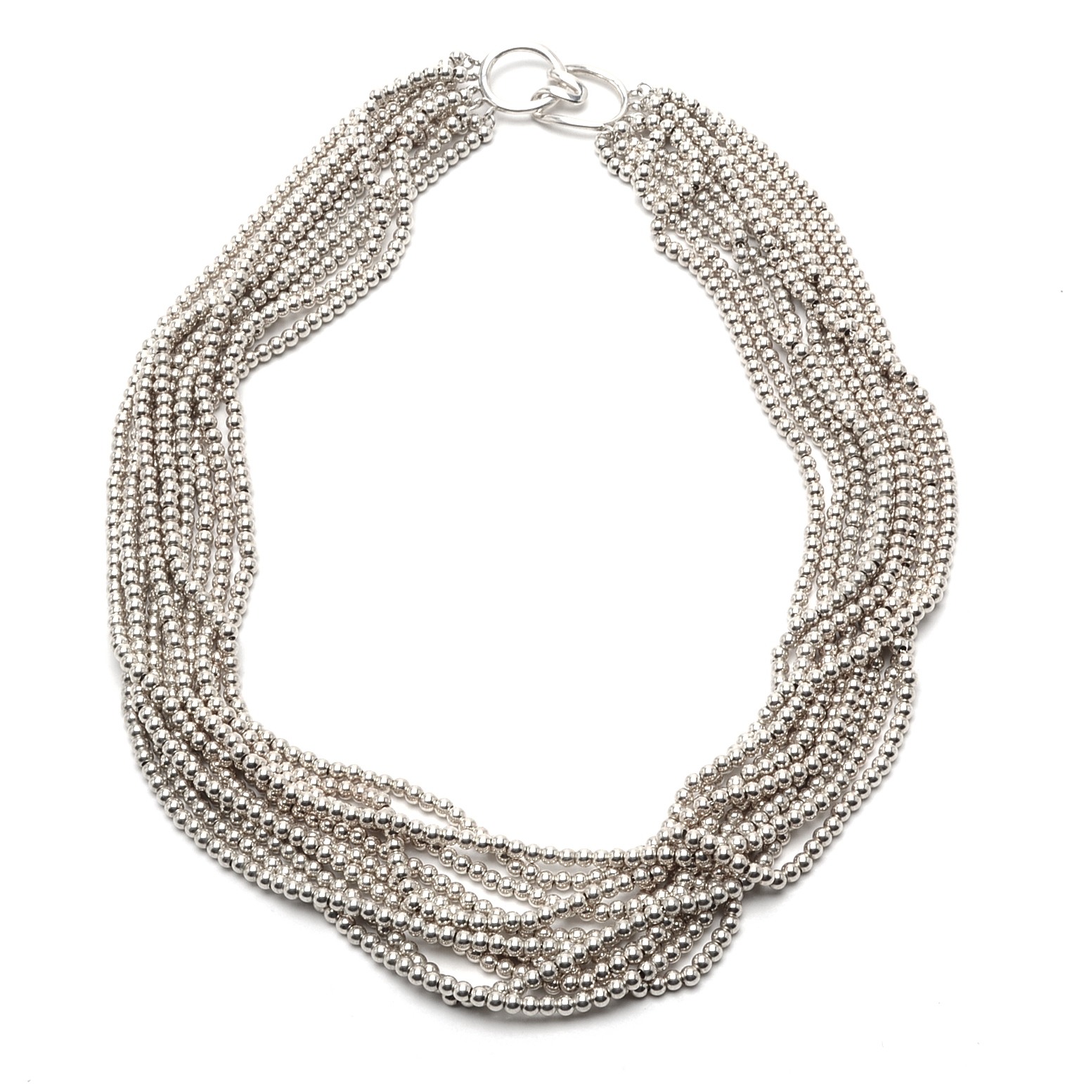 Tiffany & Co. Sterling Silver Ten-Strand Torsade Necklace