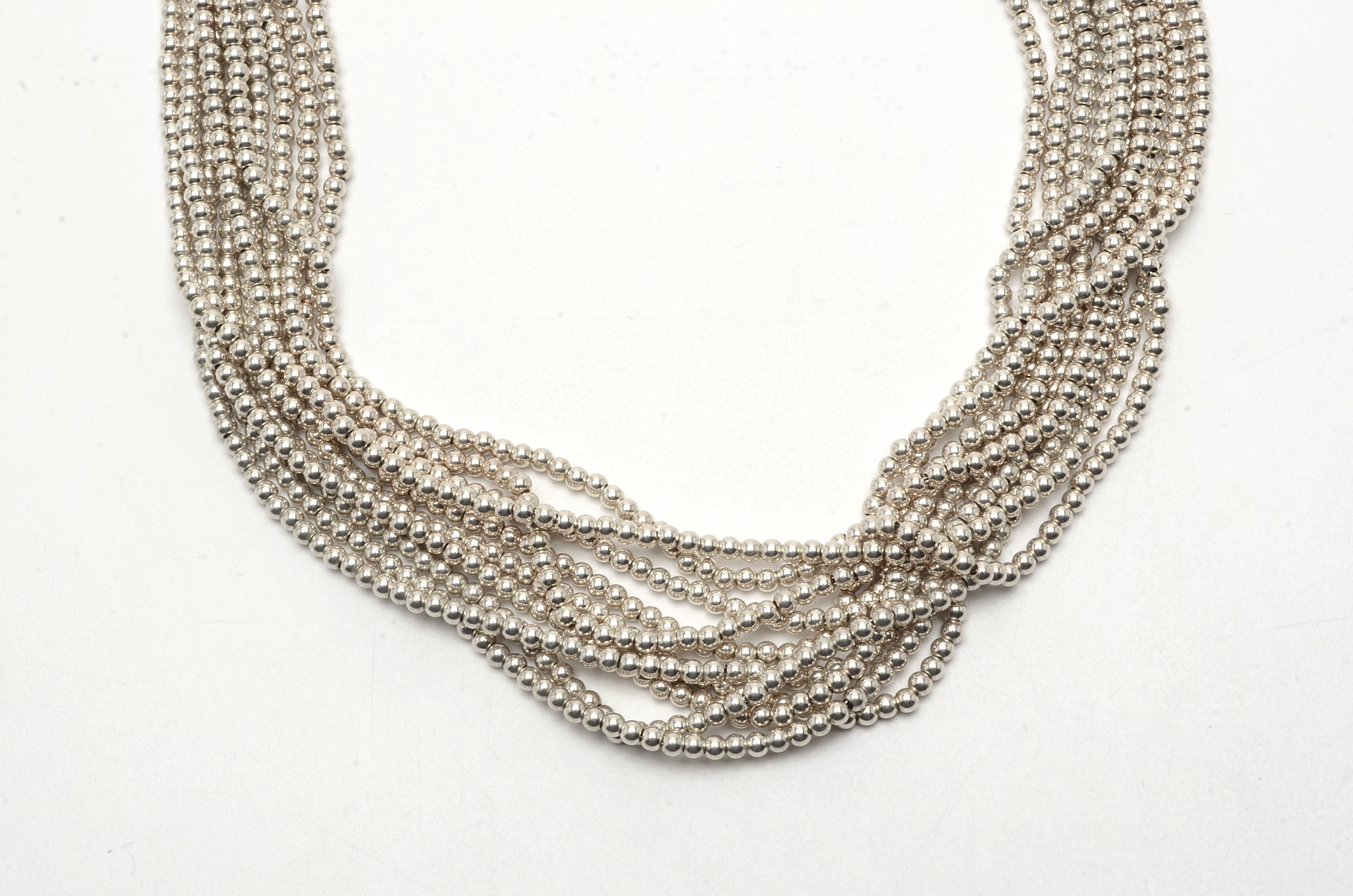 Tiffany & Co. Sterling Silver Ten-Strand Torsade Necklace
