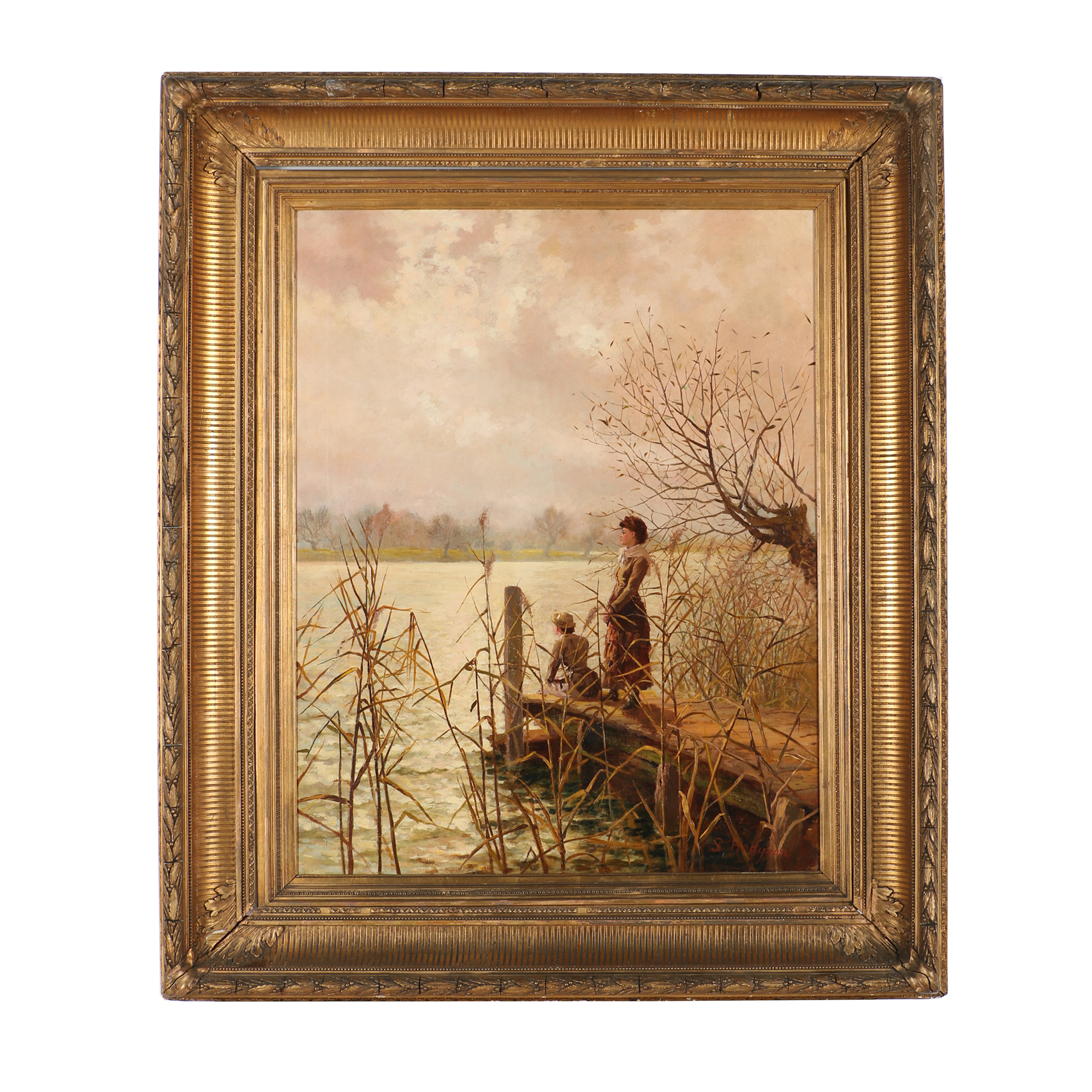 S. Hodgson Victorian Oil Painting