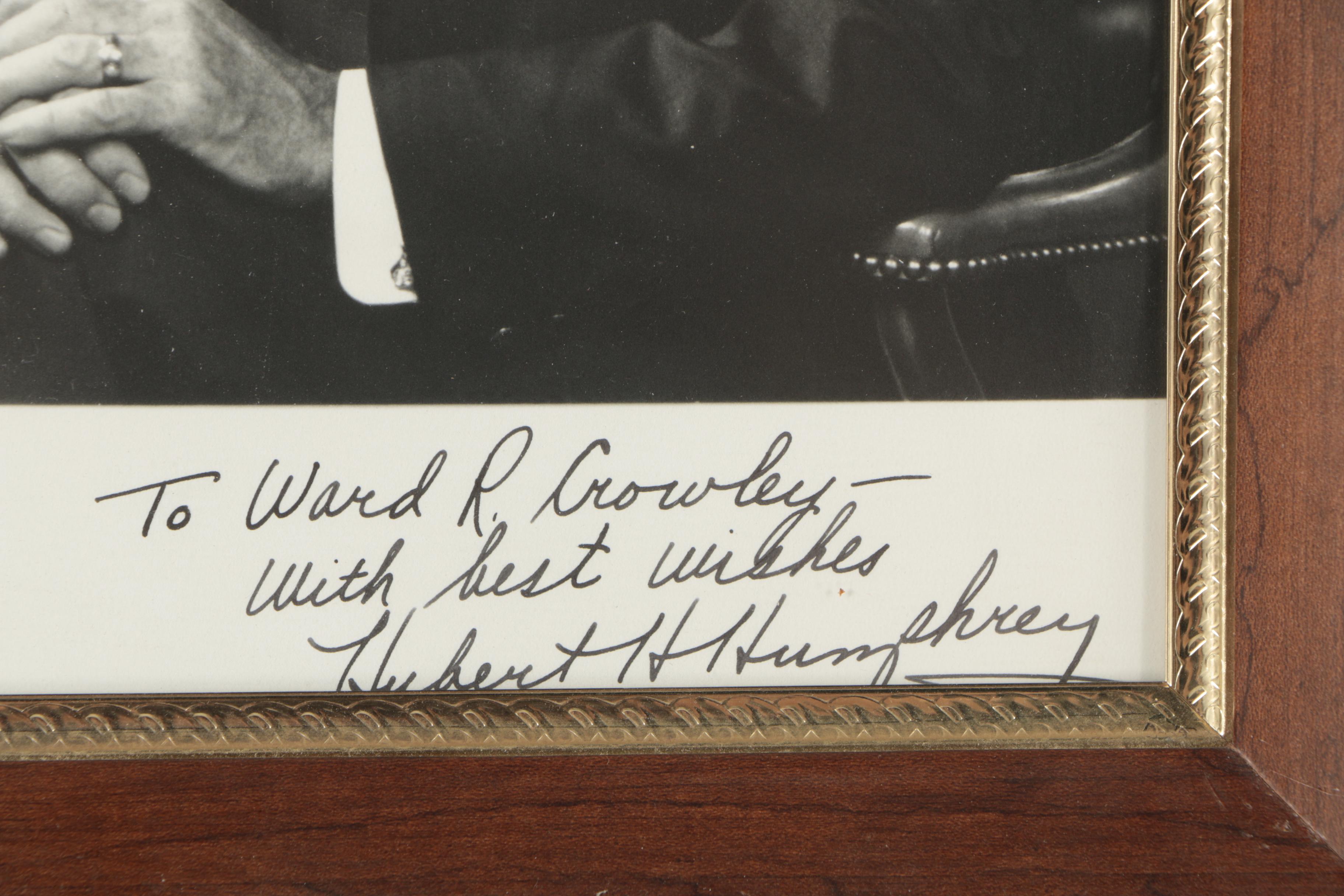 Autographed Gelatin-Silver Photograph of Hubert Humphrey