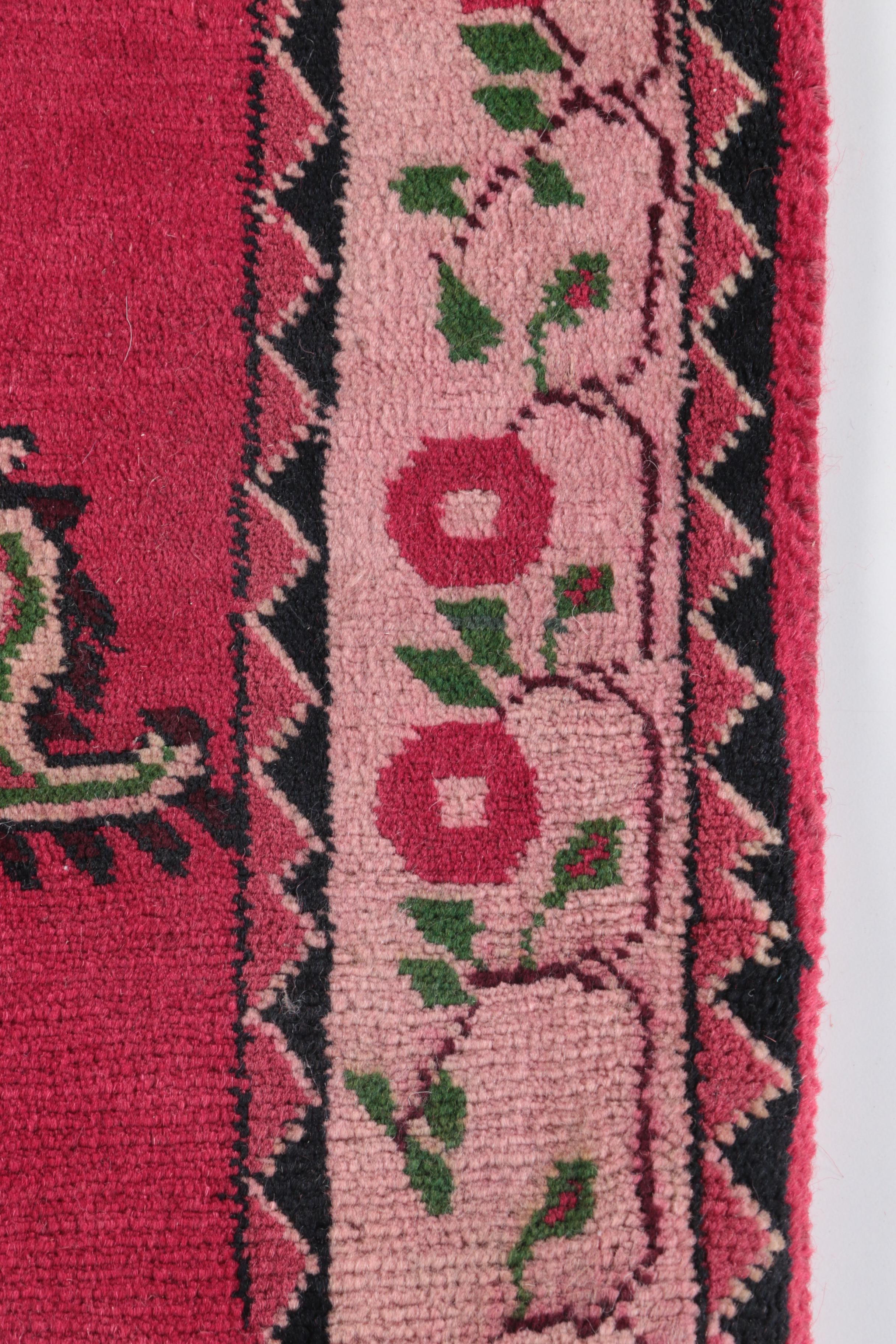 Hand-Knotted Boteh Accent Rug