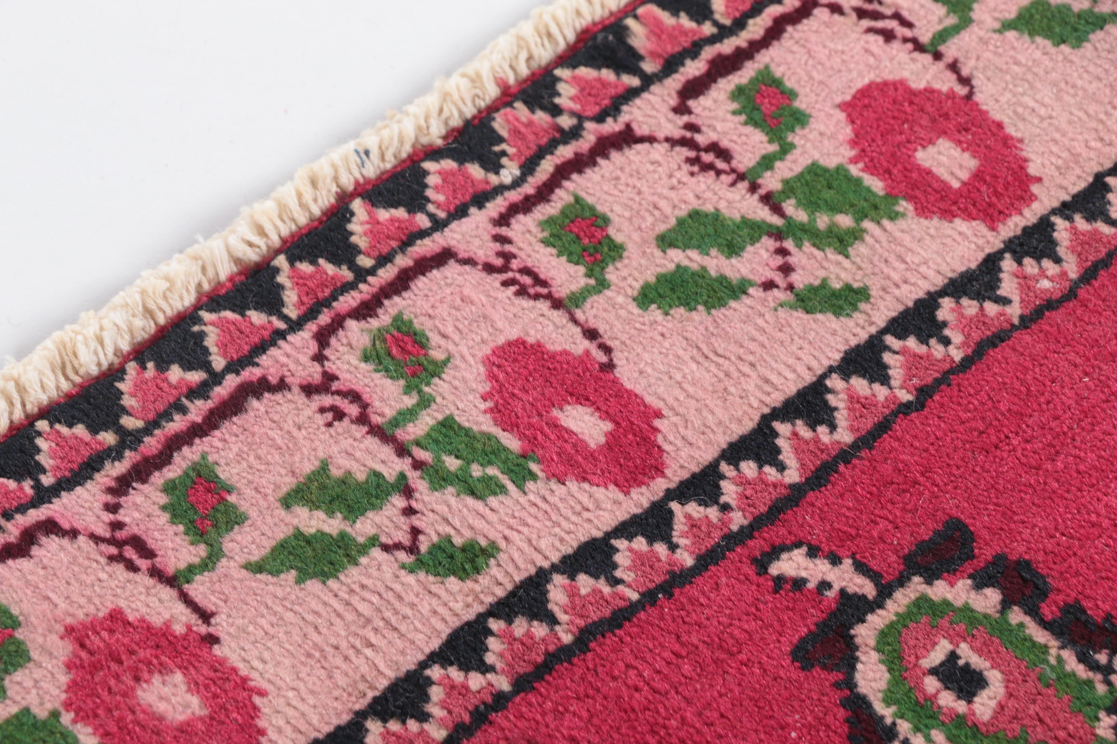 Hand-Knotted Boteh Accent Rug