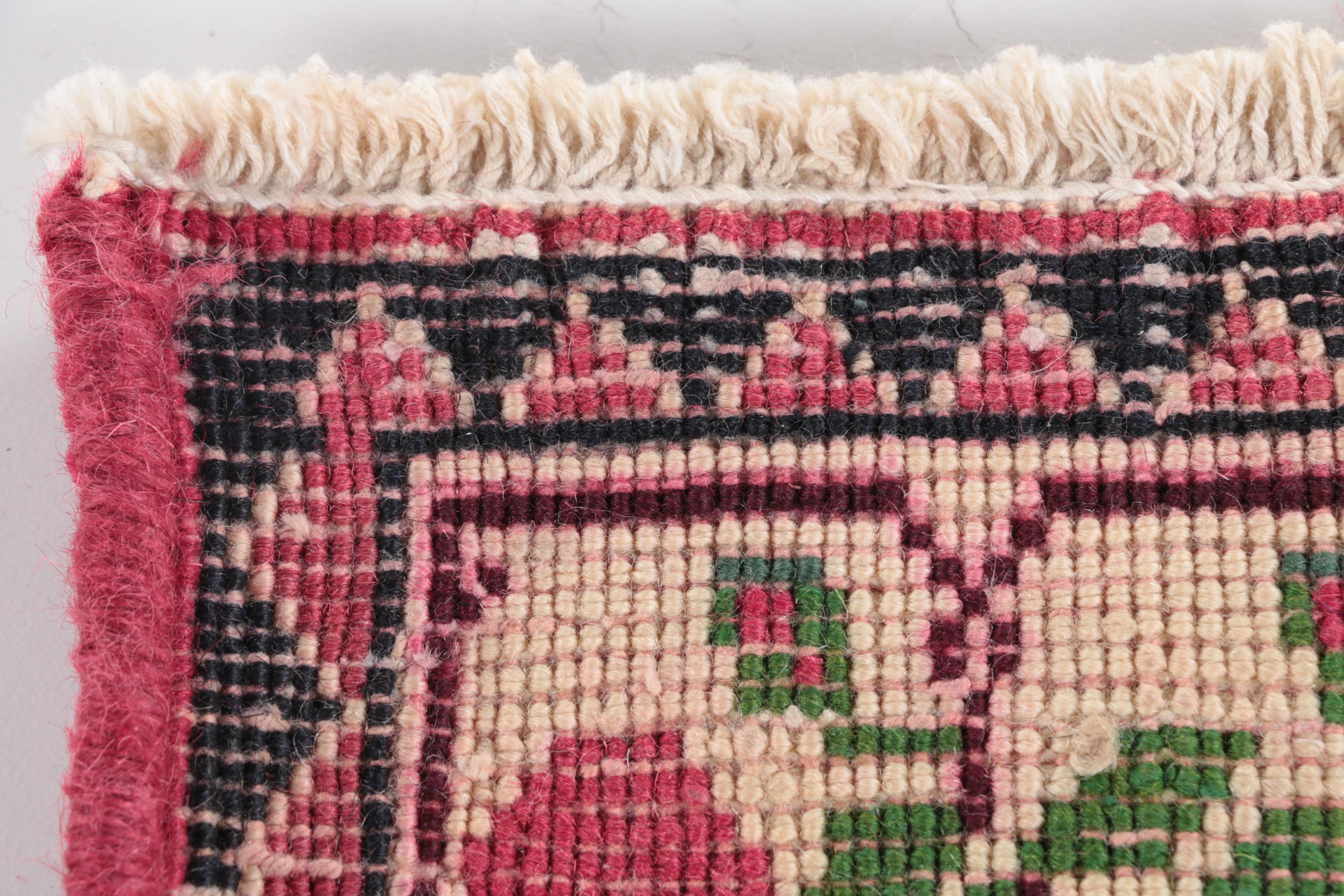 Hand-Knotted Boteh Accent Rug