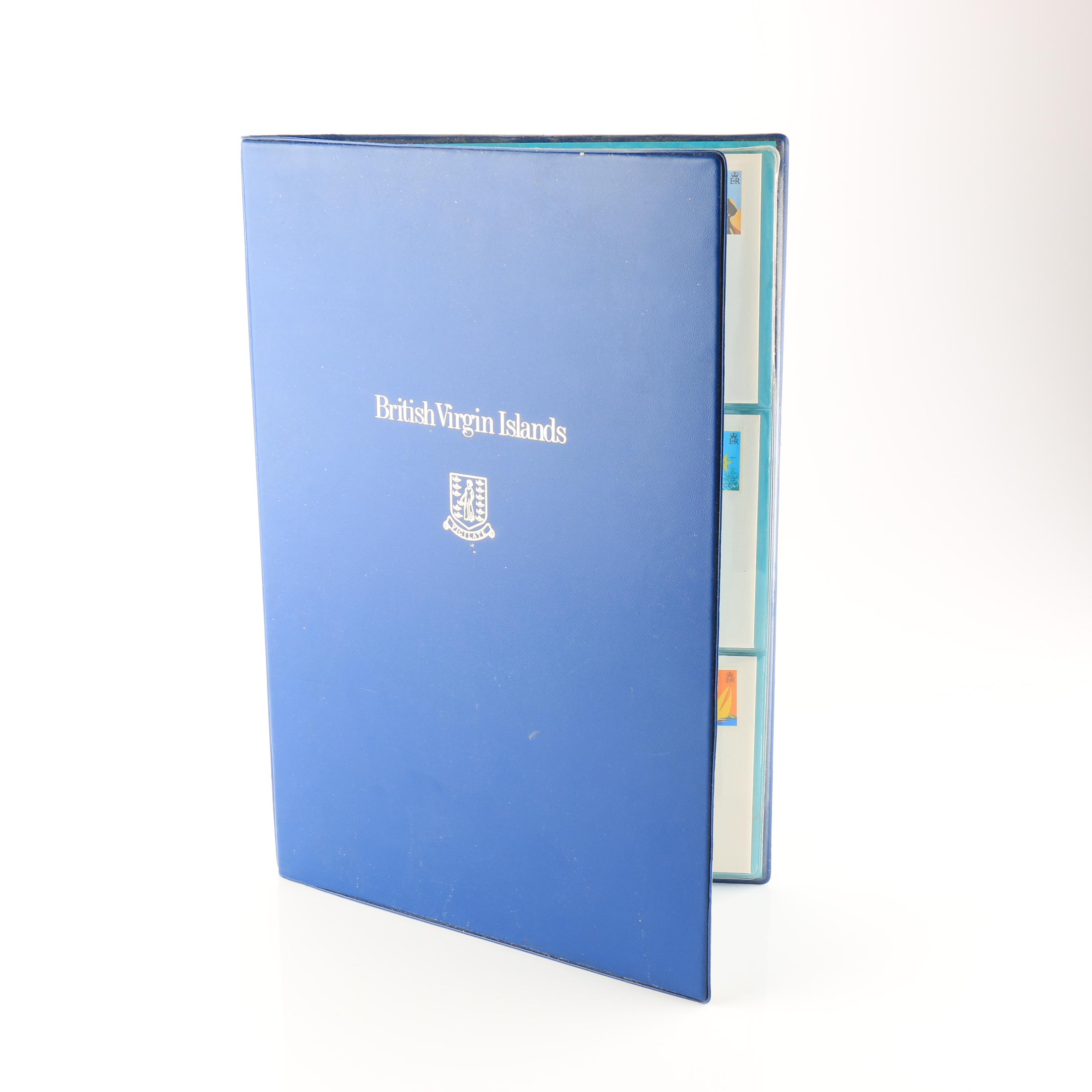 1973 British Virgin Islands 6 Piece Coin and Stamp Set with $1 Silver Coin