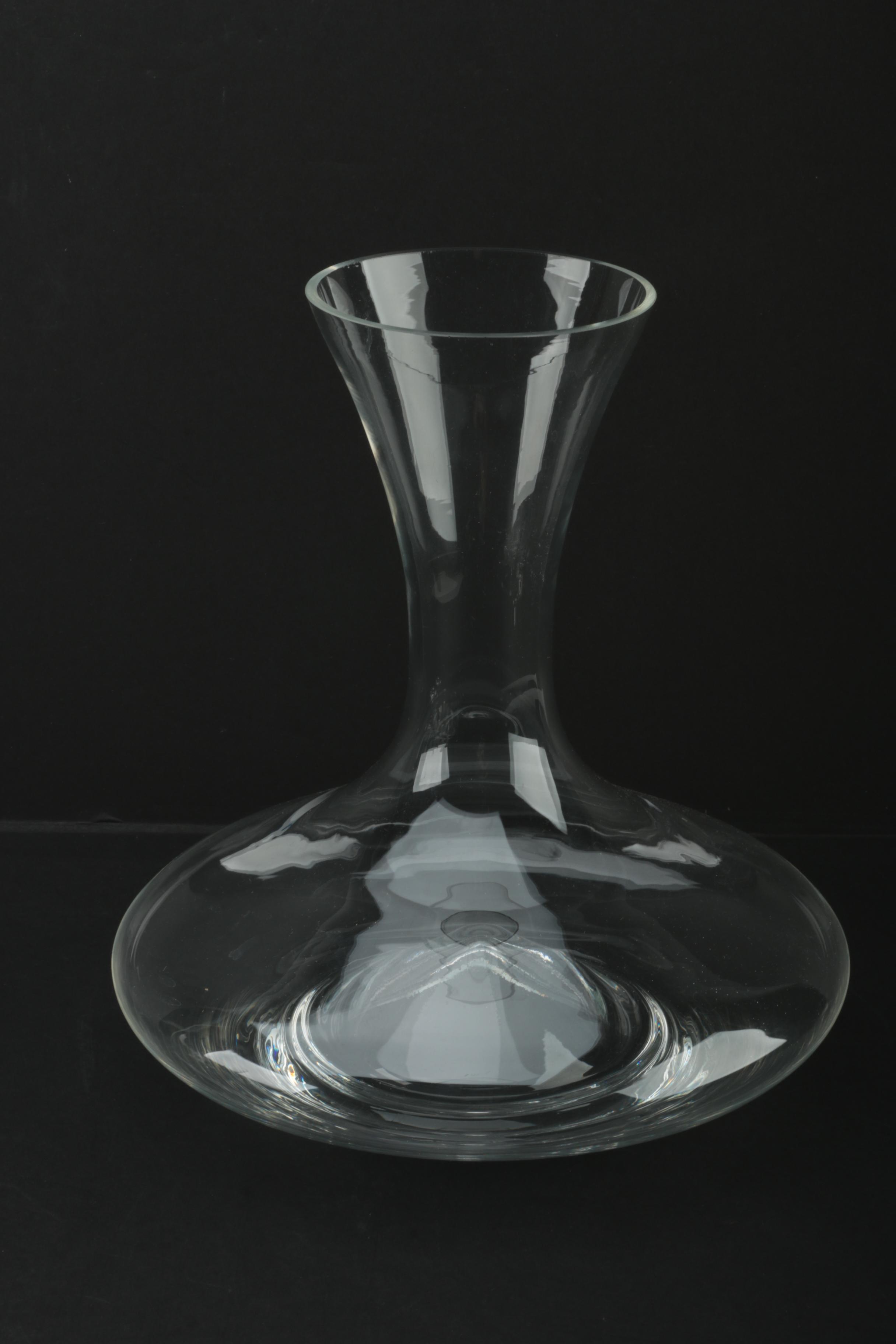 Glass Serveware Including Steuben Style Pedestal Bowl