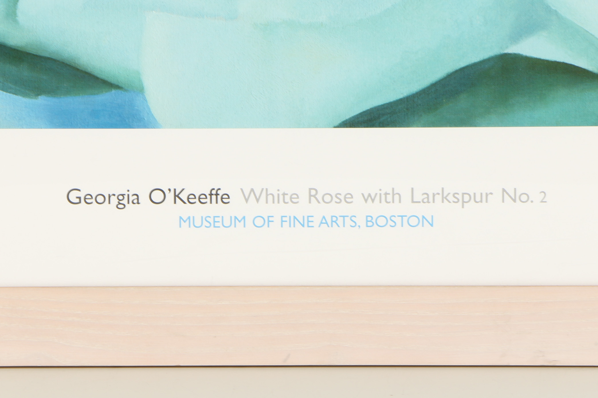 Offset Lithograph Poster After Georgia O'Keefe "White Rose with Larkspur No. 2"