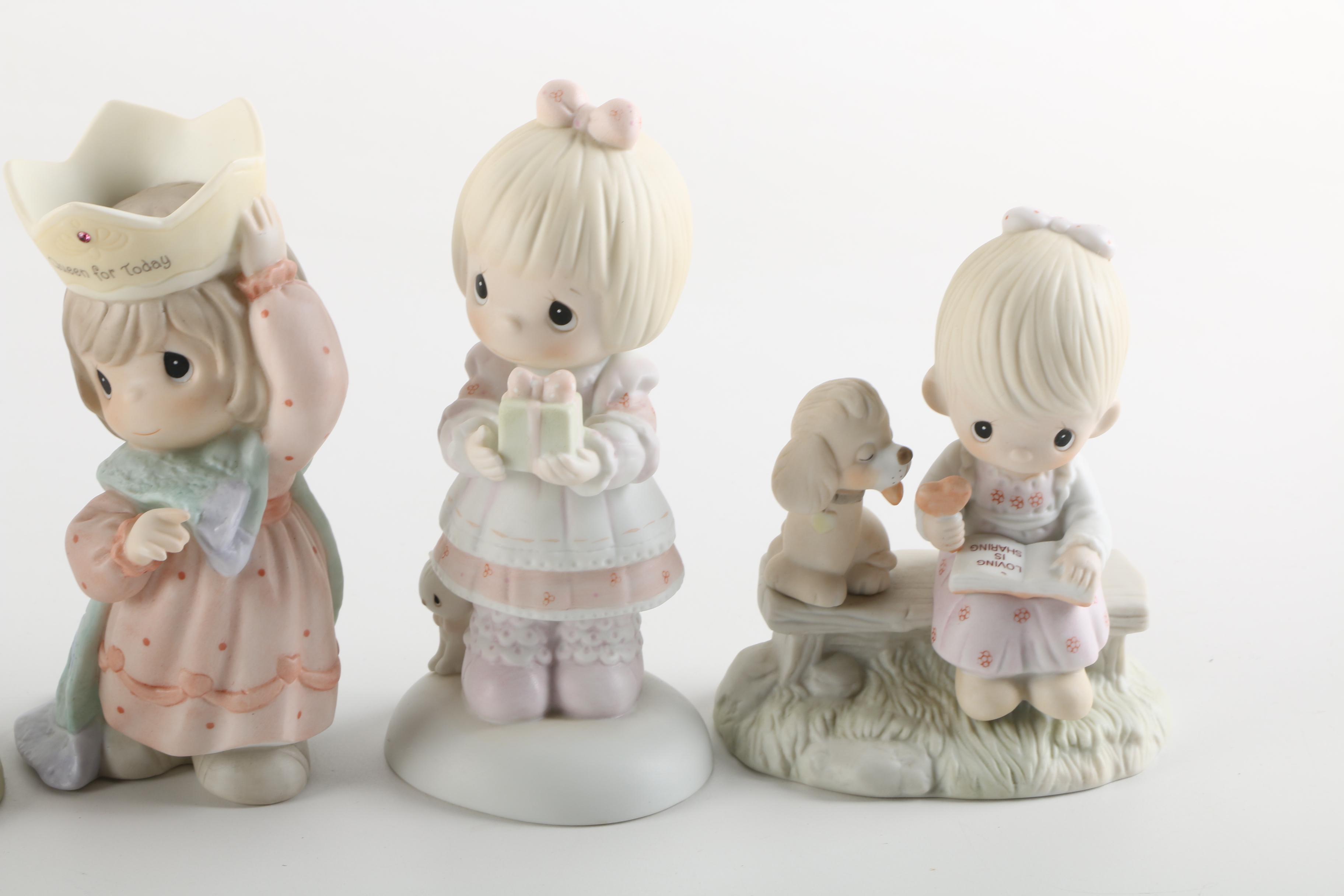 Precious Moments Figurines Including "Once Upon a Holy Night"