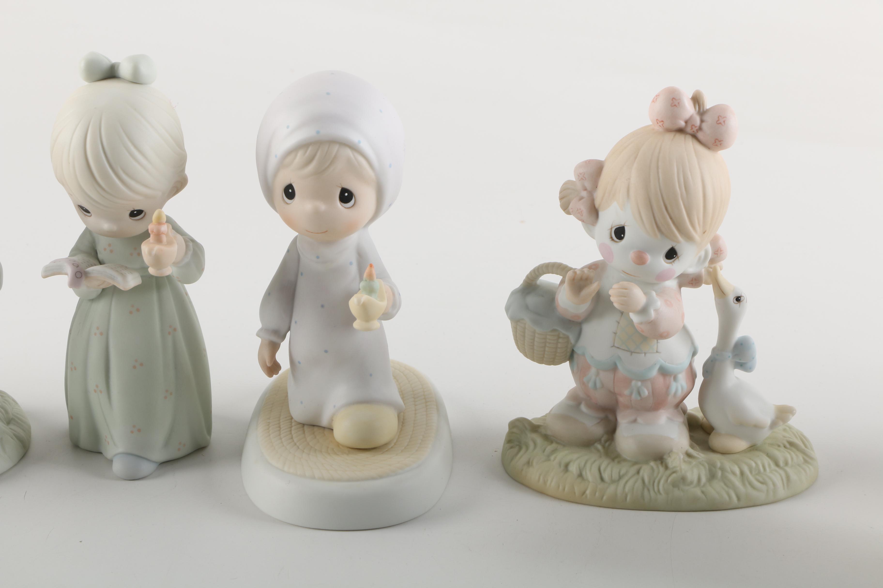 Precious Moments Figurines Including "Once Upon a Holy Night"