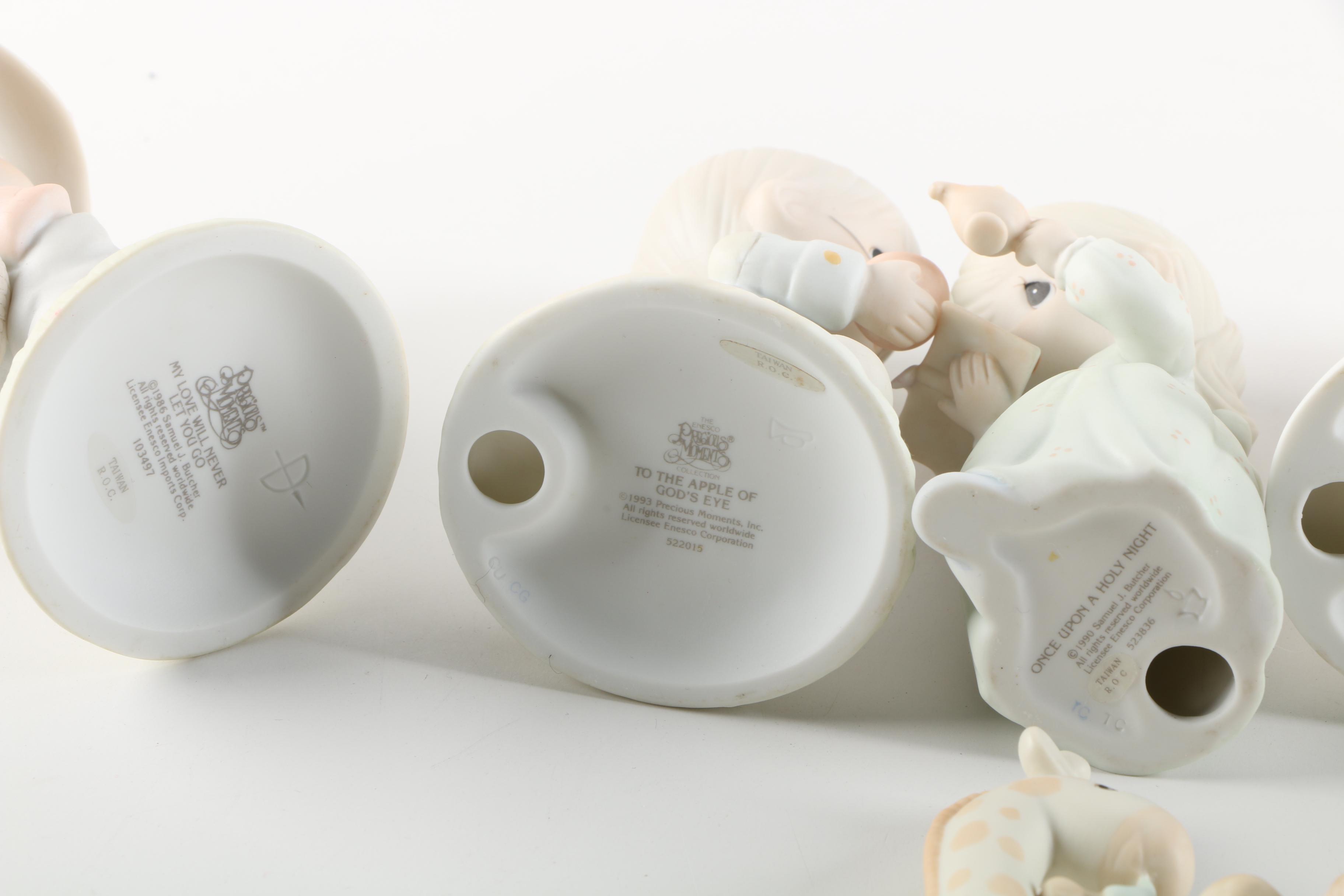 Precious Moments Figurines Including "Once Upon a Holy Night"