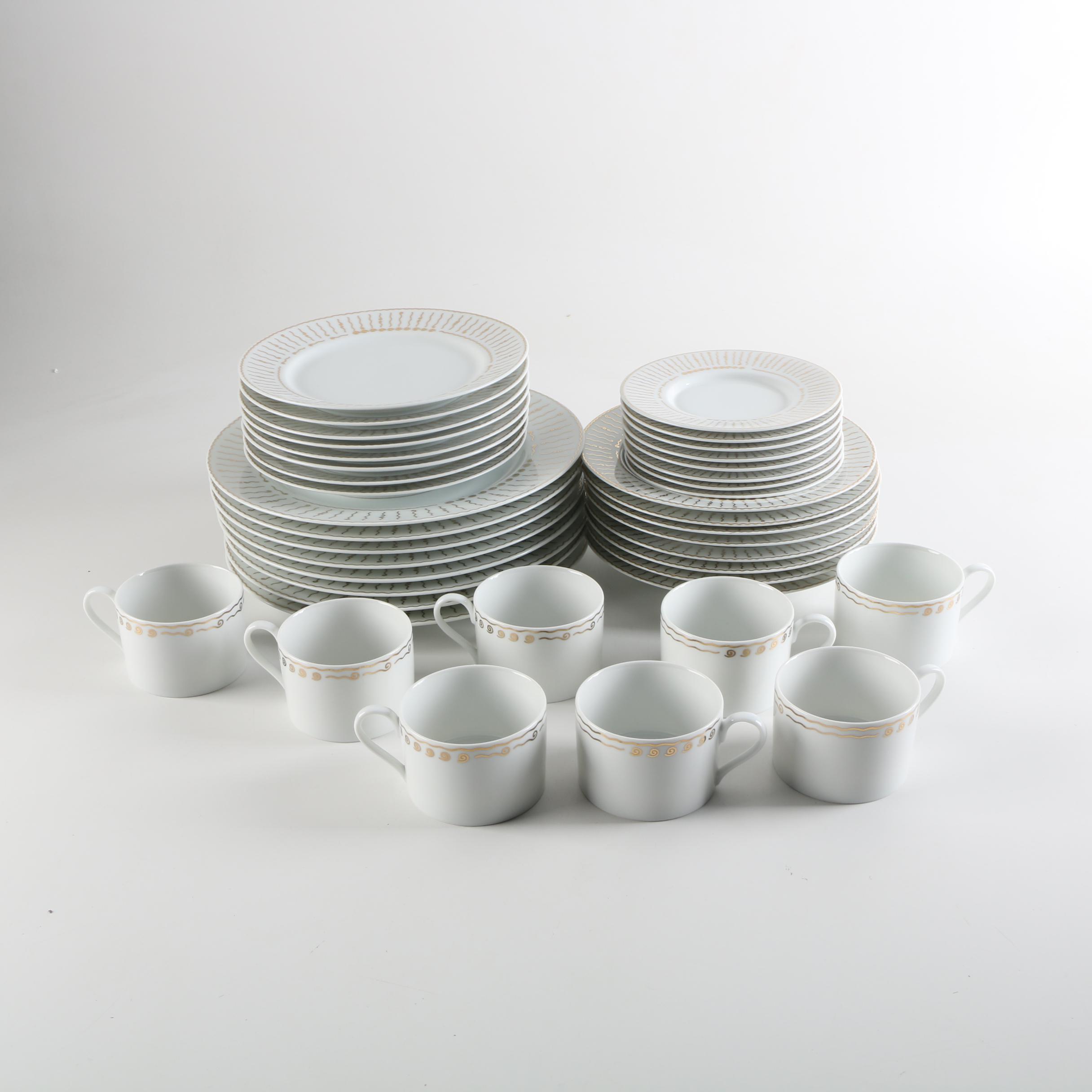 Pottery Barn "Nile" Tableware Accented with Gold