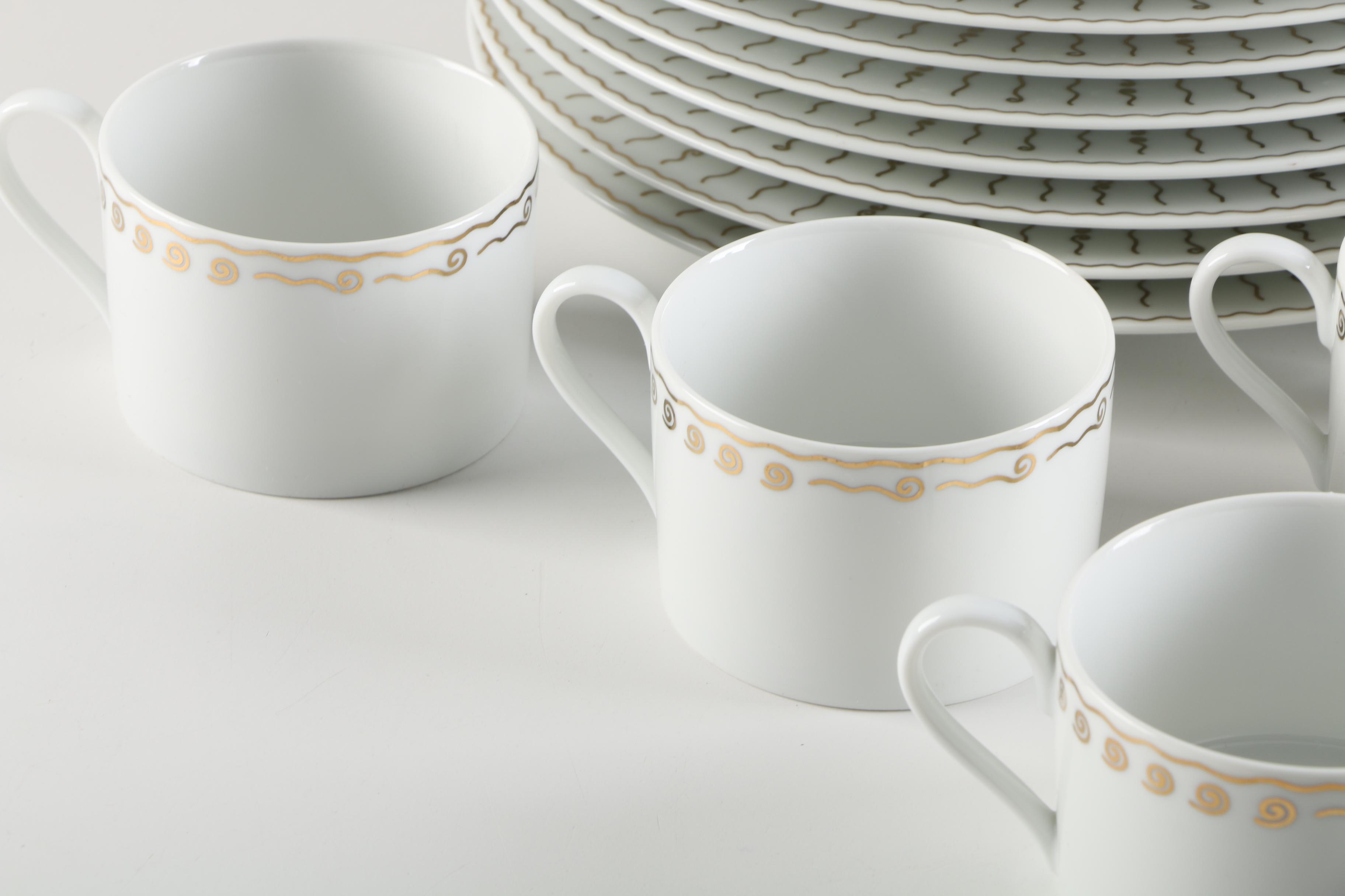 Pottery Barn "Nile" Tableware Accented with Gold
