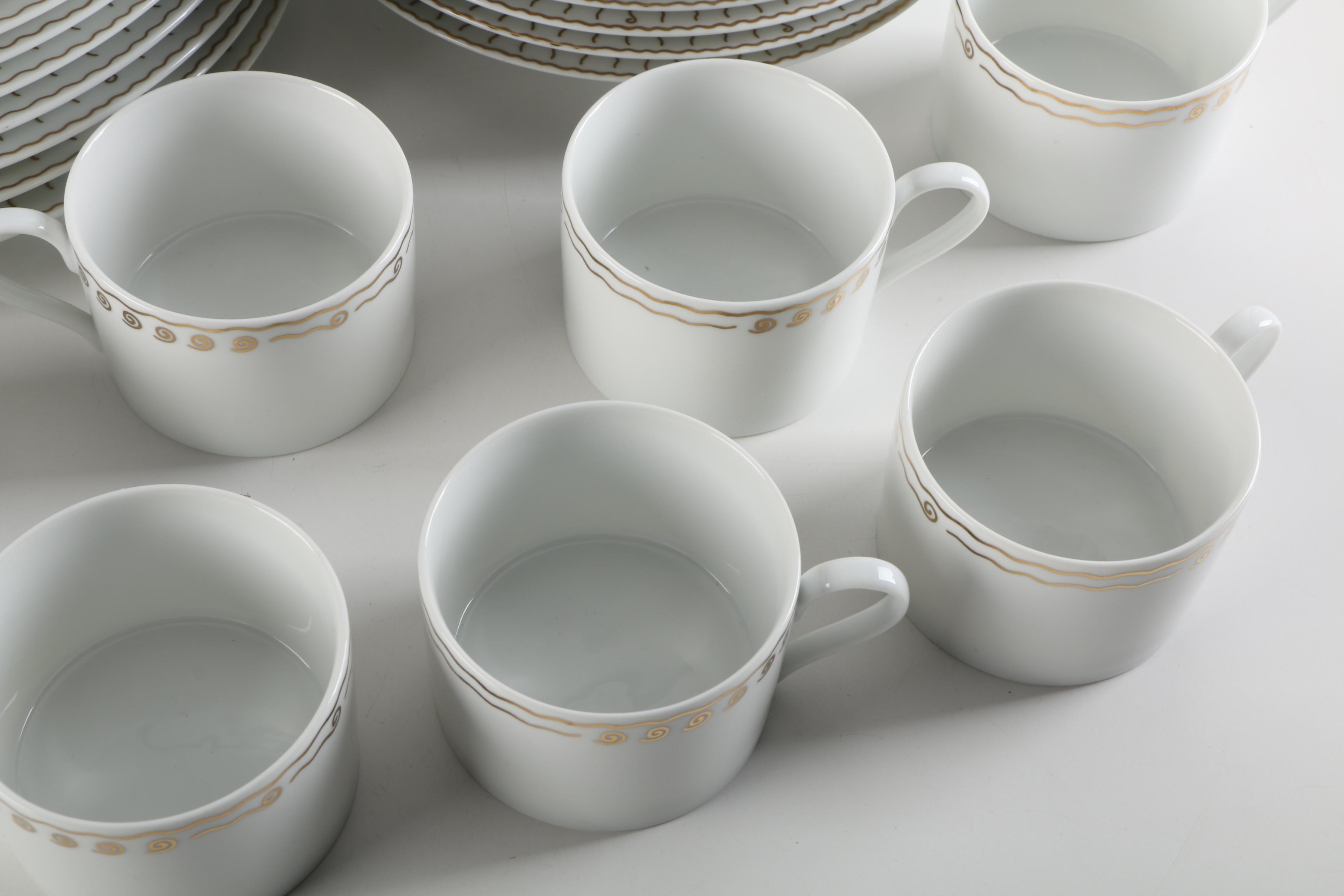 Pottery Barn "Nile" Tableware Accented with Gold