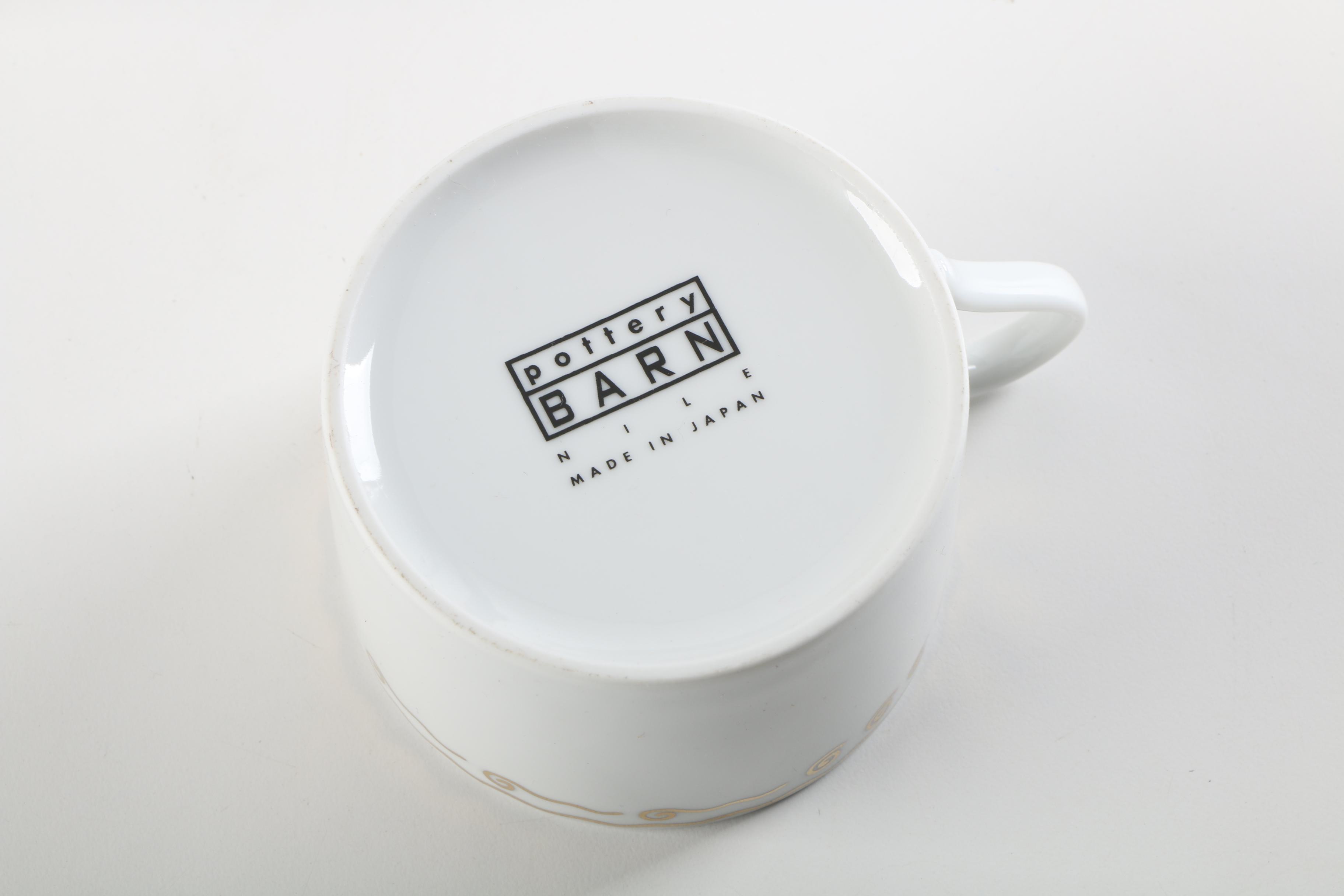 Pottery Barn "Nile" Tableware Accented with Gold