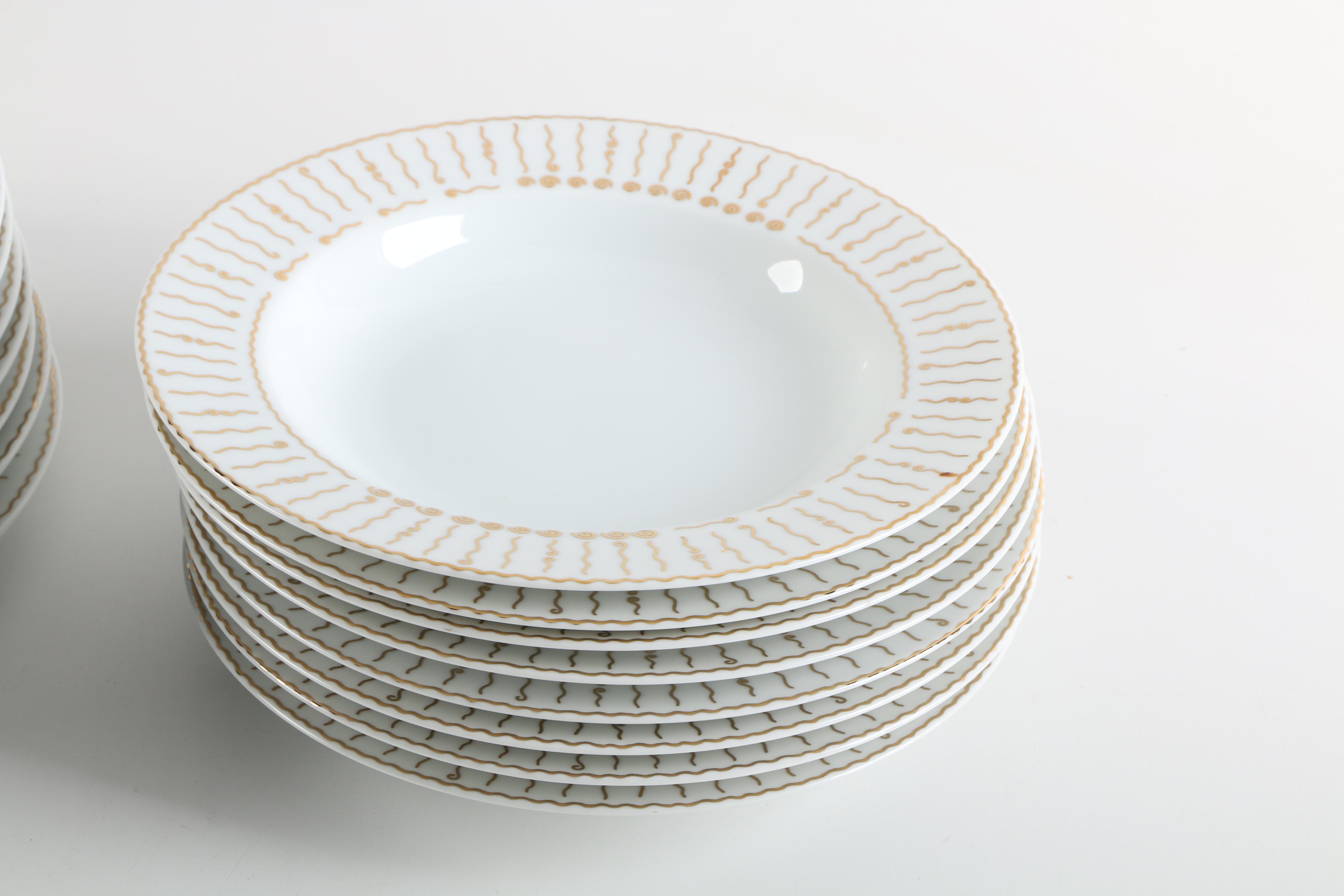 Pottery Barn "Nile" Tableware Accented with Gold