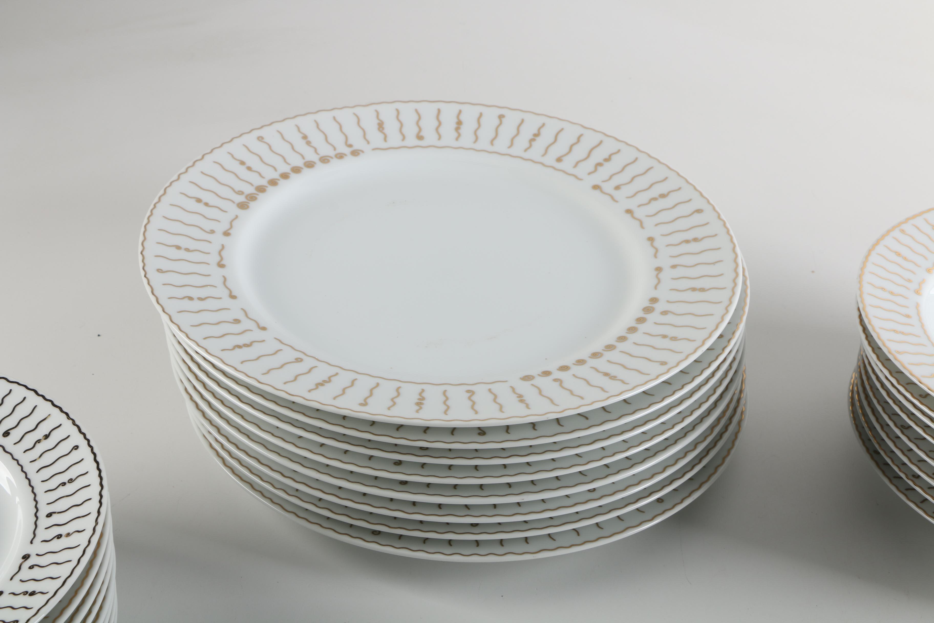 Pottery Barn "Nile" Tableware Accented with Gold